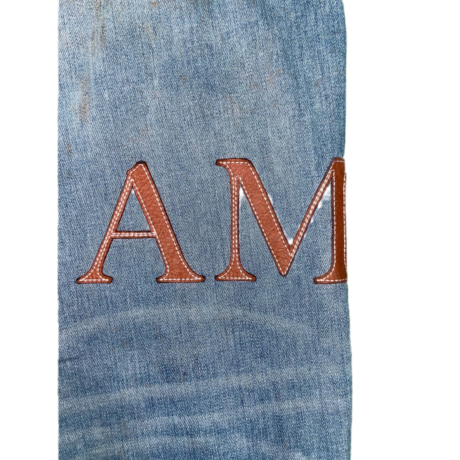 Amiri Amiri Clay Side Logo Light Wash Blue Jeans Size US 40 / EU 56 - 7 Thumbnail