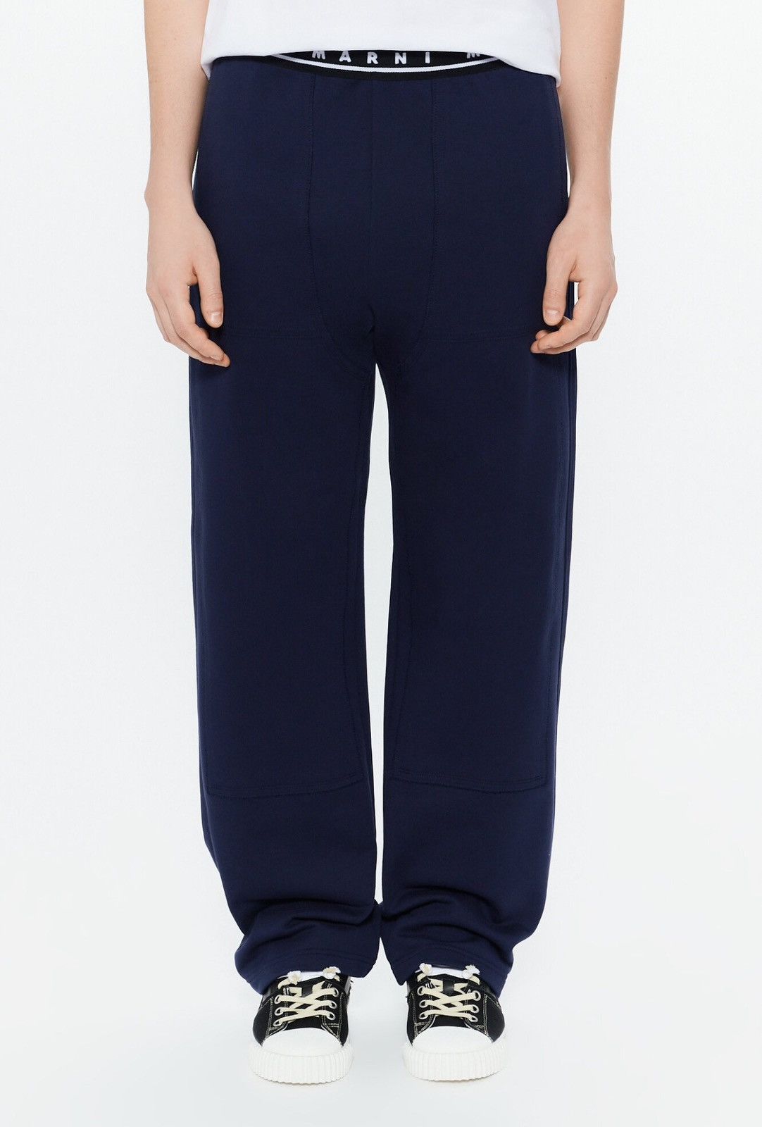 Marni Last Size Marni Cotton Logo Waistband Straight Pants Size US 38 / EU 54 - 1 Thumbnail