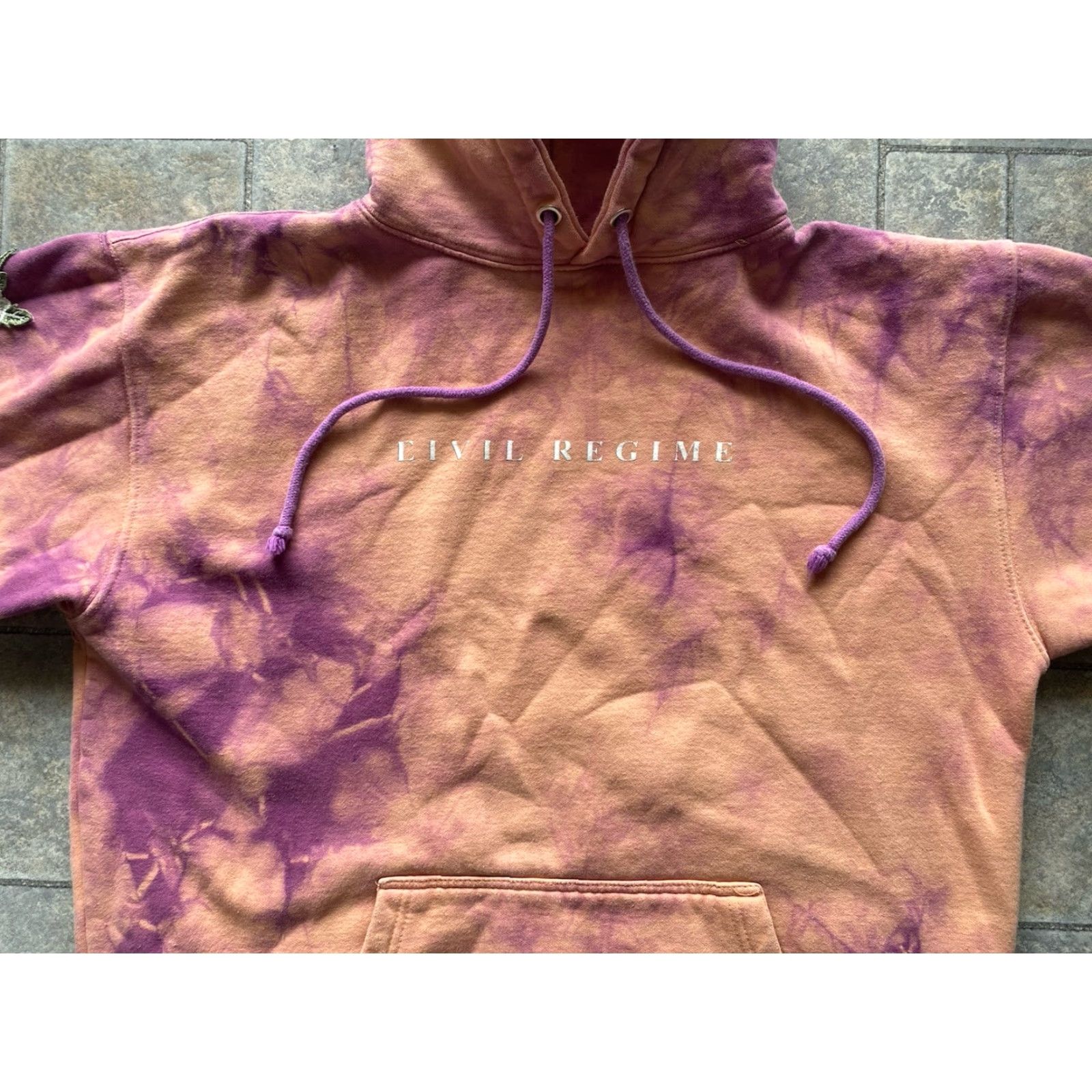 Vintage Civil Regime Hoodie Men M Sweatshirt Embroidery Flower Pink Pullover Size US M / EU 48-50 / 2 - 4 Thumbnail