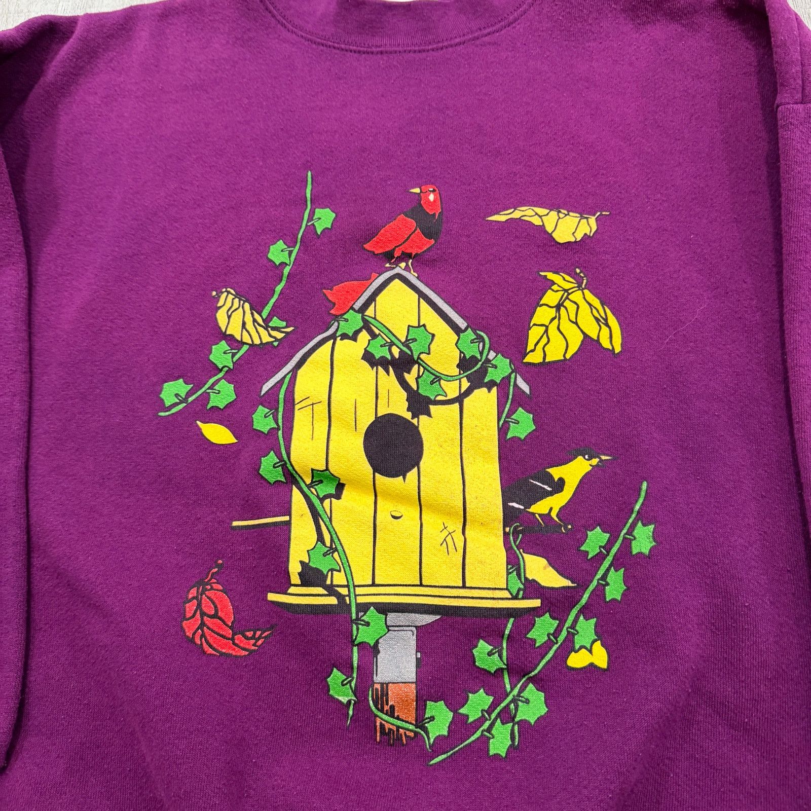 Vintage Vintage Birdhouse Sweatshirt Women's 2XL Purple Crewneck Size XXL / US 16-18 / IT 52-54 - 3 Thumbnail