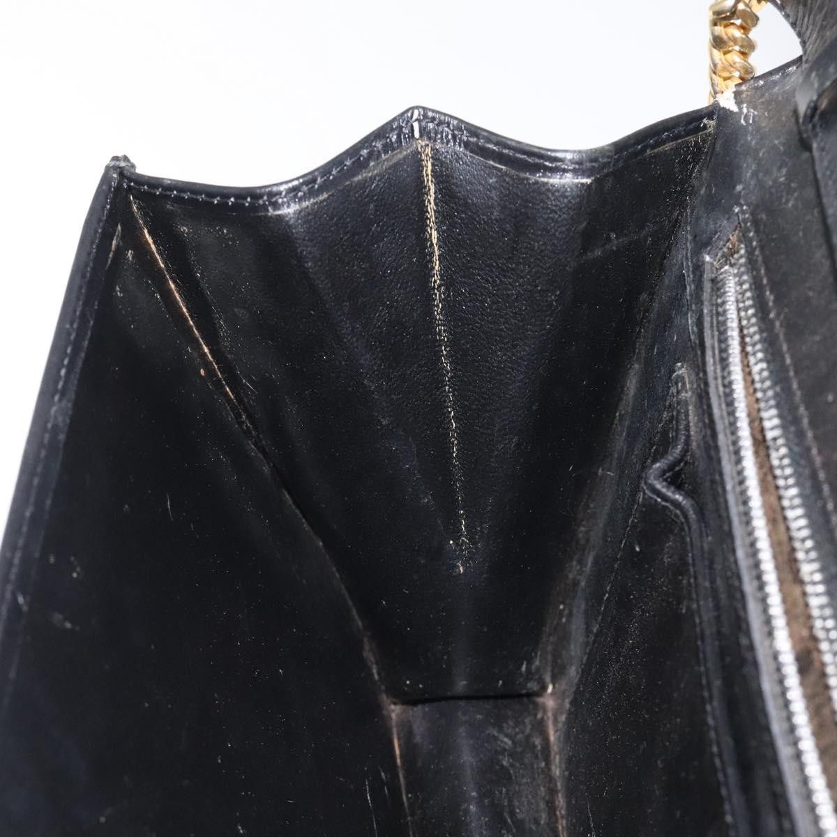Gucci GUCCI Chain Shoulder Bag Leather Black Gold Size ONE SIZE - 19 Thumbnail