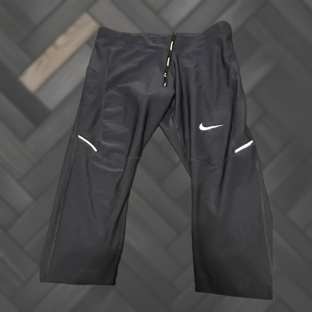 Nike Nike Dri-Fit Capri Legging Women Navy Blue M Athletic Workout Running Capri Skinny Leggings Size 32" / US 10 / IT 46 - 1 Thumbnail