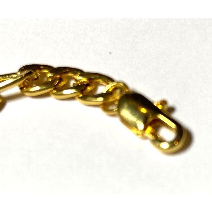 Other Gold-Tone Figaro Chain Bracelet With Lobster Clasp 9” Long Size ONE SIZE - 4 Thumbnail