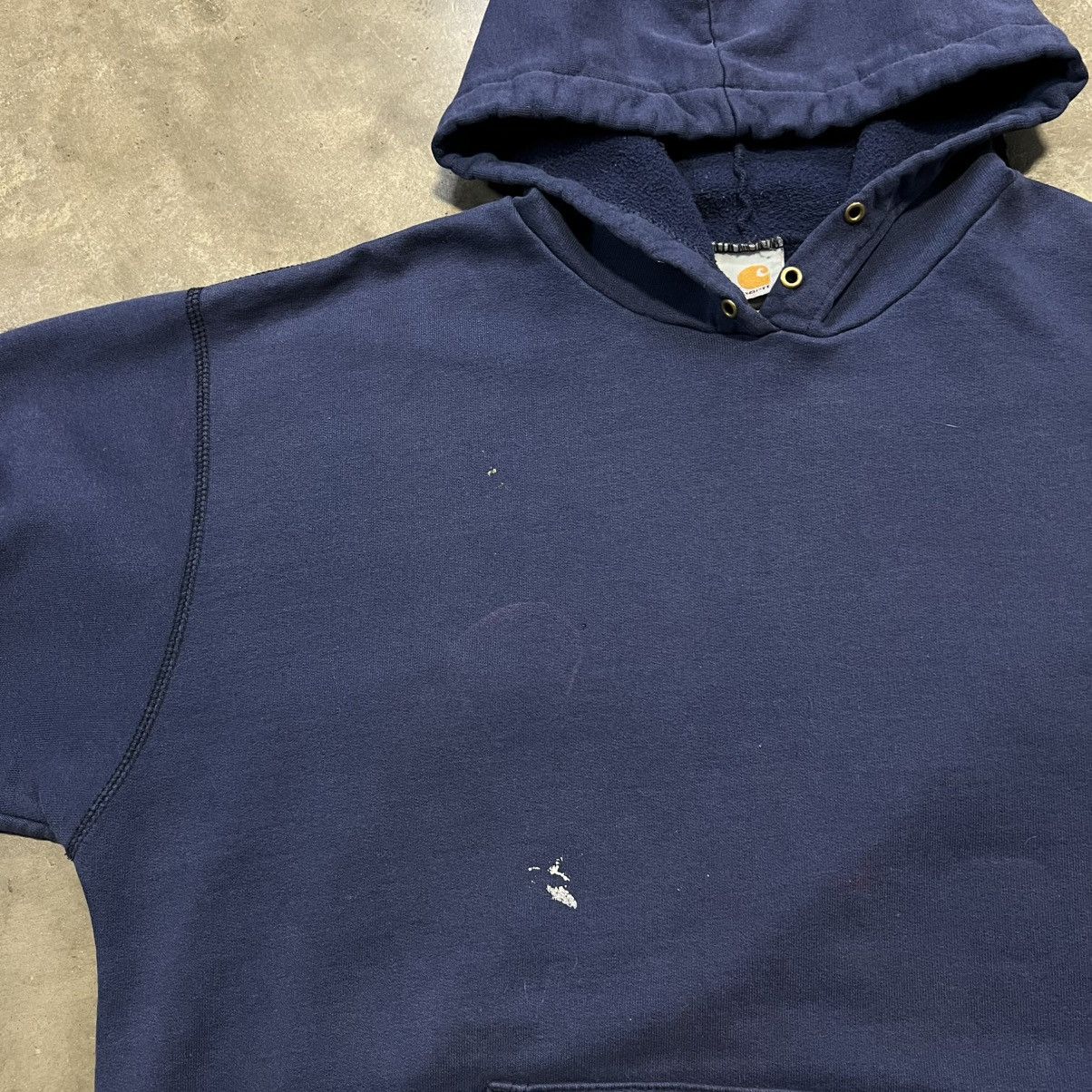 Carhartt × Vintage Vintage 90s Carhartt Hoodie Sweatshirt Workwear Faded Boxy Size US XL / EU 56 / 4 - 7 Thumbnail
