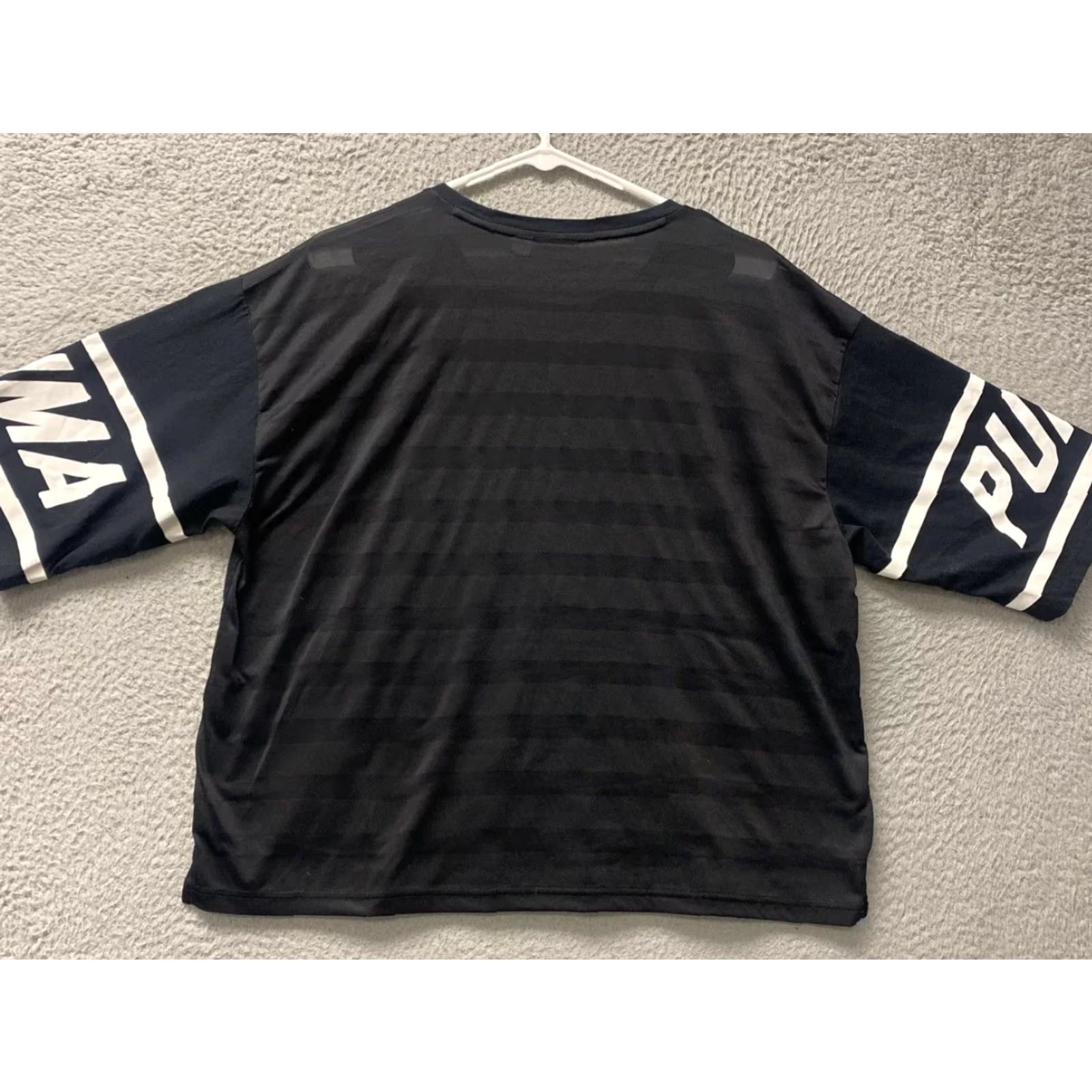 Puma PUMA Shirt Womens Large Black Cropped Short Sleeve 80s 90s Colorful Graphic Print Casual Womens Regular Size L Size L / US 10 / IT 46 - 8 Thumbnail