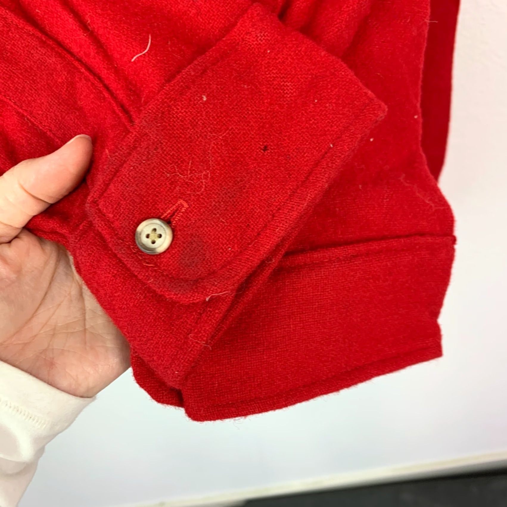 Vintage VINTAGE Woolrich Red Wool Blend Button Up Shirt Mens Small MalMade In USA Size US S / EU 44-46 / 1 - 6 Thumbnail