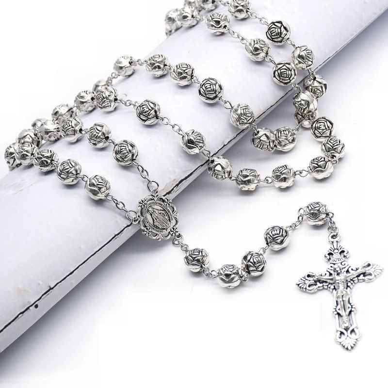 Jewelry × Other Saint Benedict Rosary Necklace Chain Catholic Church Jesus Size ONE SIZE - 6 Thumbnail