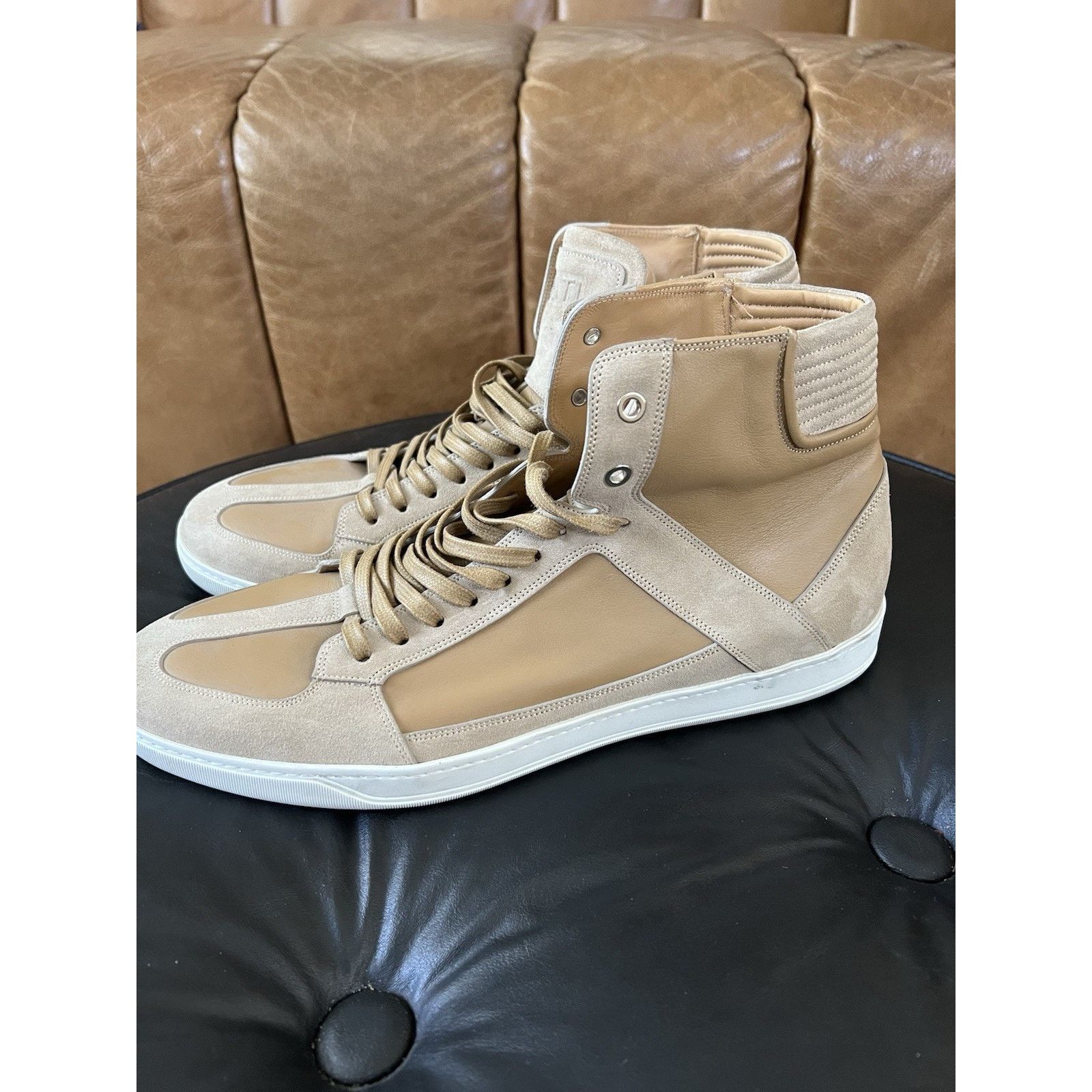 Other Lavati Beige Italian Leather Sneackers US 11 Size US 11 / EU 44 - 3 Thumbnail