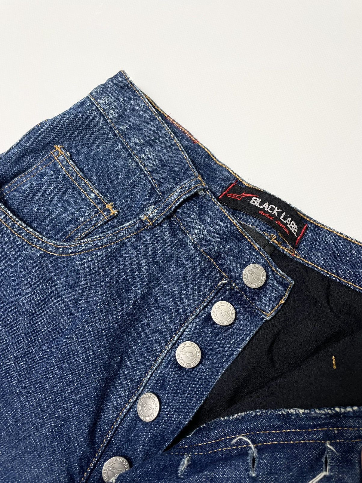 Alpinestars AlpineStars 💥 Blue Denim Y2K Racing Carpenter Work Jeans Size 28" / US 6 / IT 42 - 9 Thumbnail