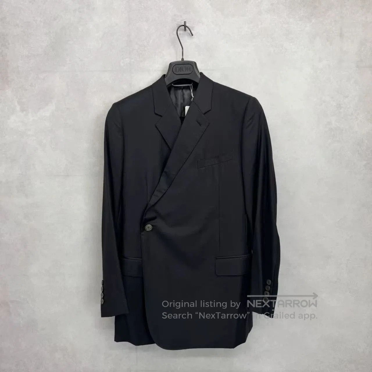 Dior Dior Black Wool Blazer Diagonal Button. Size US S / EU 44-46 / 1 - 1 Thumbnail