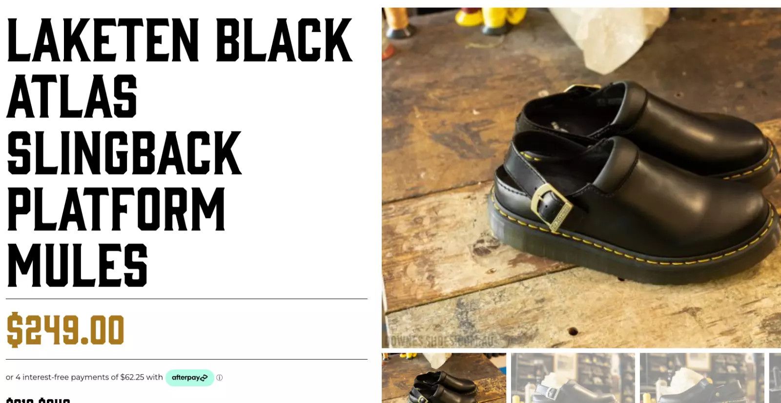 Dr. Martens DR. MARTENS LAKETEN ATLAS SLINGBACK PLATFORM MULES Size US 7 / EU 40 - 5 Thumbnail