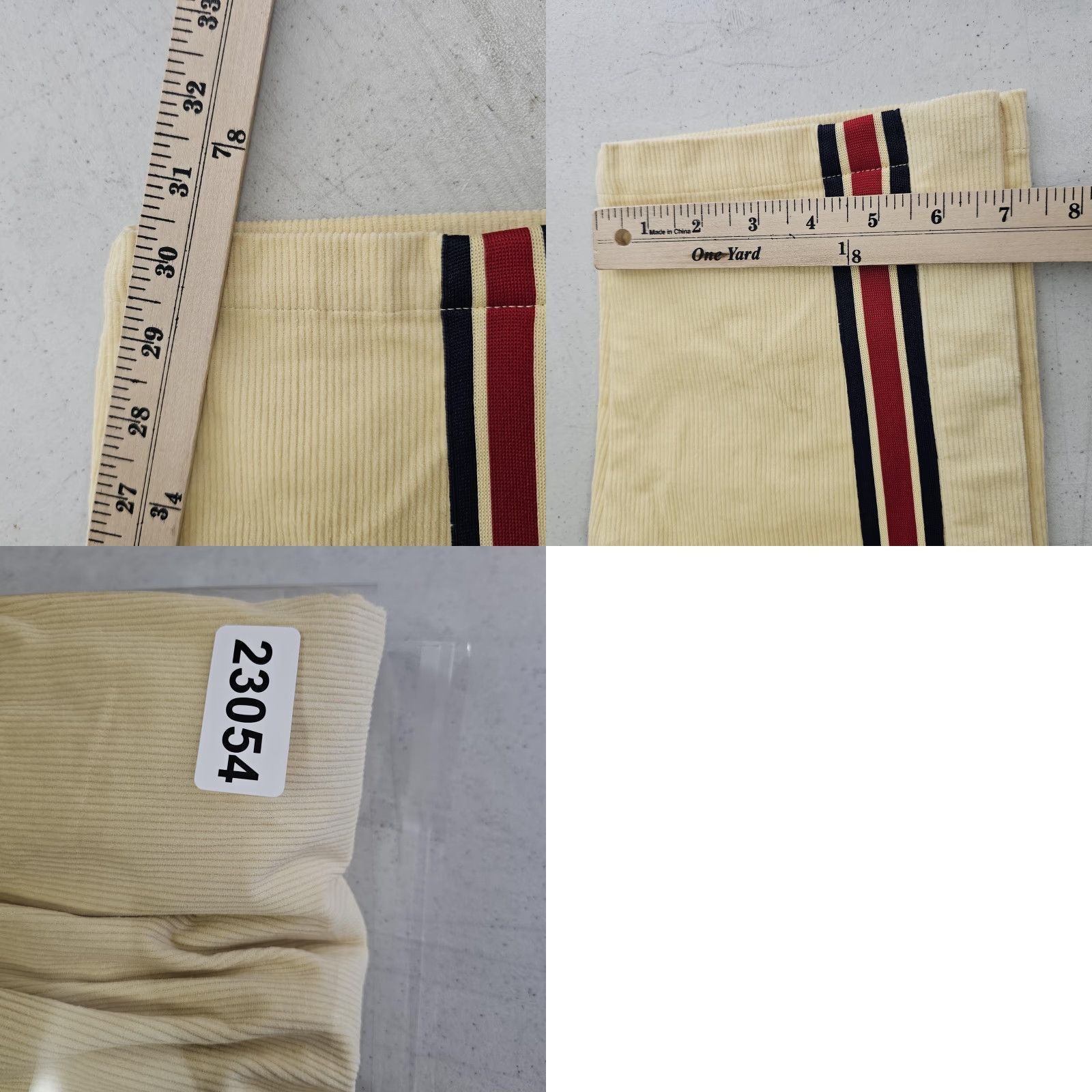 Mitchell & Ness Mitchell & Ness Fred Segal Pants Mens 2XL Cream Corduroy Side Stripe Joggers Size US 39 - 10 Thumbnail