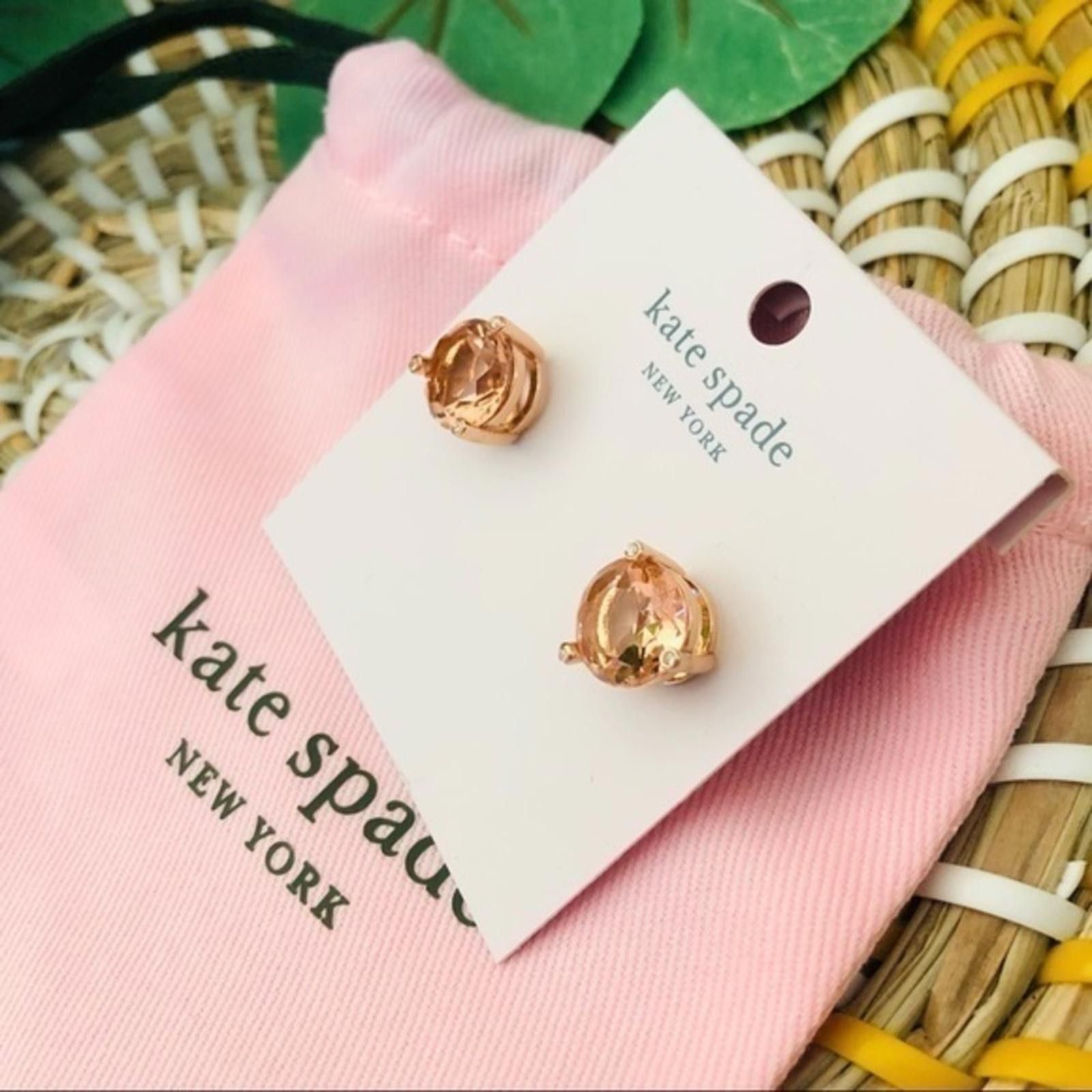 Designer Kate Spade Peach Stud Earrings NWT Size ONE SIZE - 3 Thumbnail