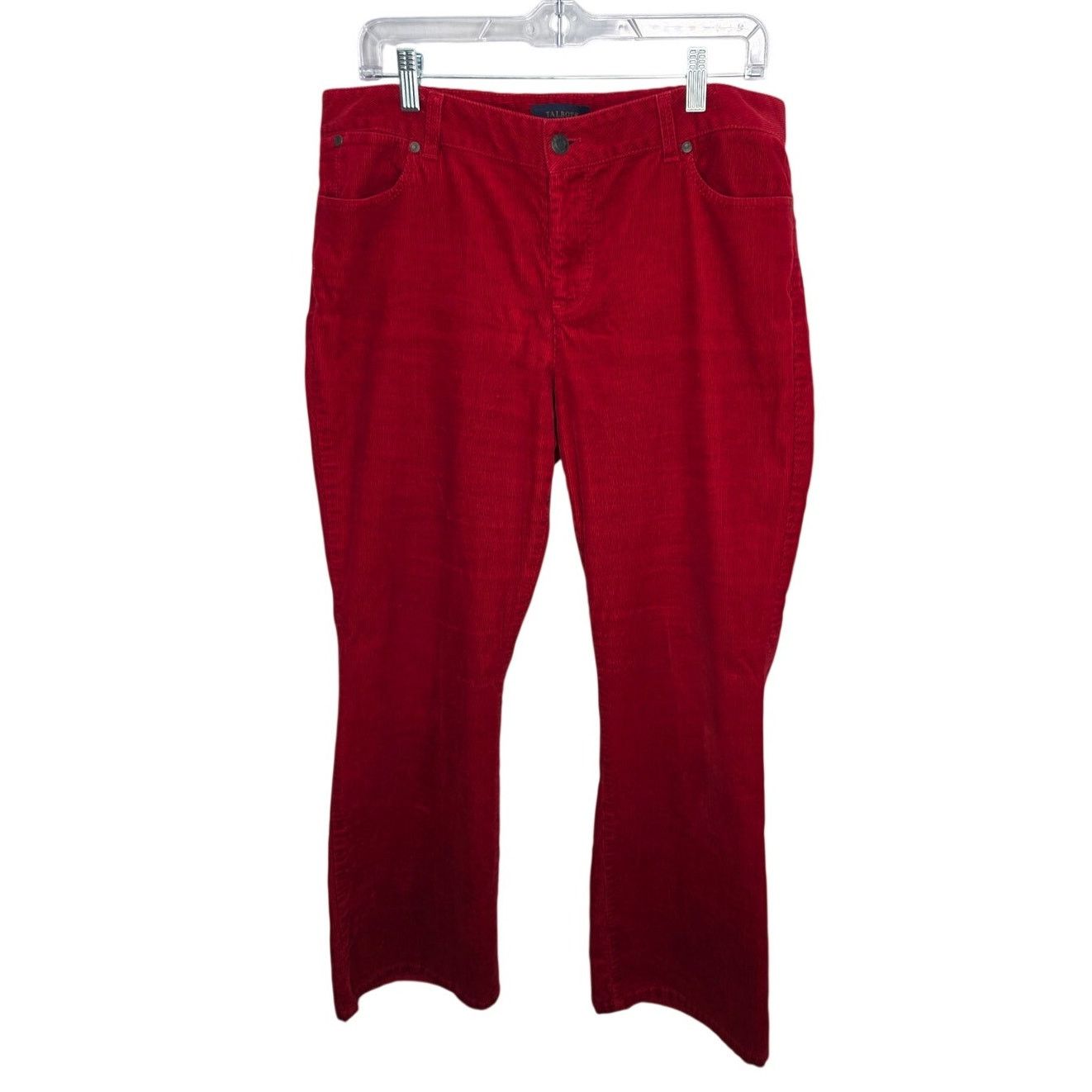 Other Talbots Red Classic Wide Leg Curvy Corduroy Women's Pants Size 35" - 1 Thumbnail