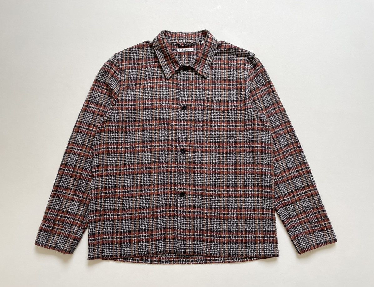 Our Legacy Crepe Tweed Check Flannel Box Shirt Size US M / EU 48-50 / 2 - 2 Thumbnail