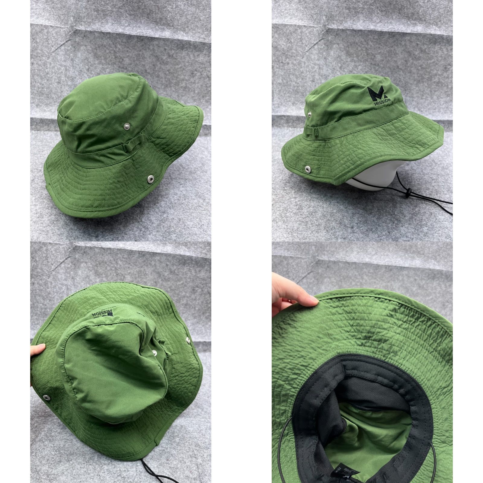 Commission Mission Hat Adult One Size Green Polyester Spandex Bucket Hat Outdoor Hike Camp Travel Casual Workwear Men Mens Size ONE SIZE - 8 Thumbnail