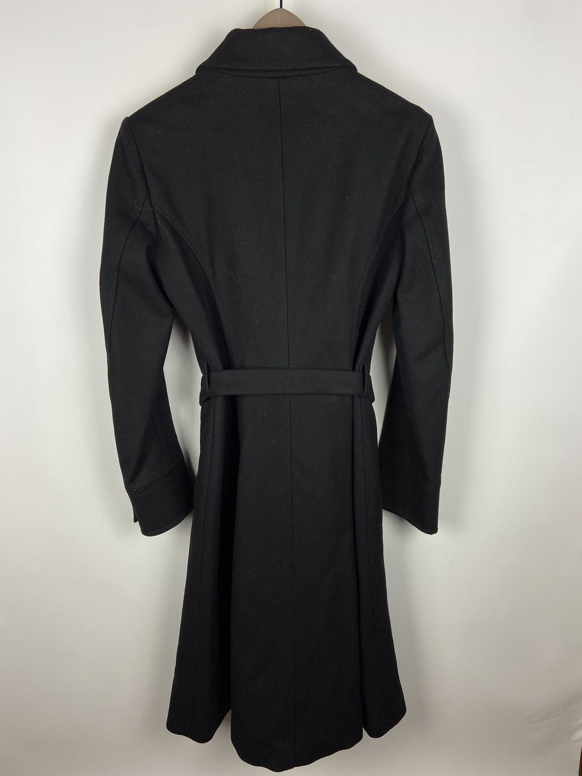 Versace Jeans Couture Vintage Versace Jeans Couture Black Womens Wool Belt Coat Size XS / US 0-2 / IT 36-38 - 2 Thumbnail