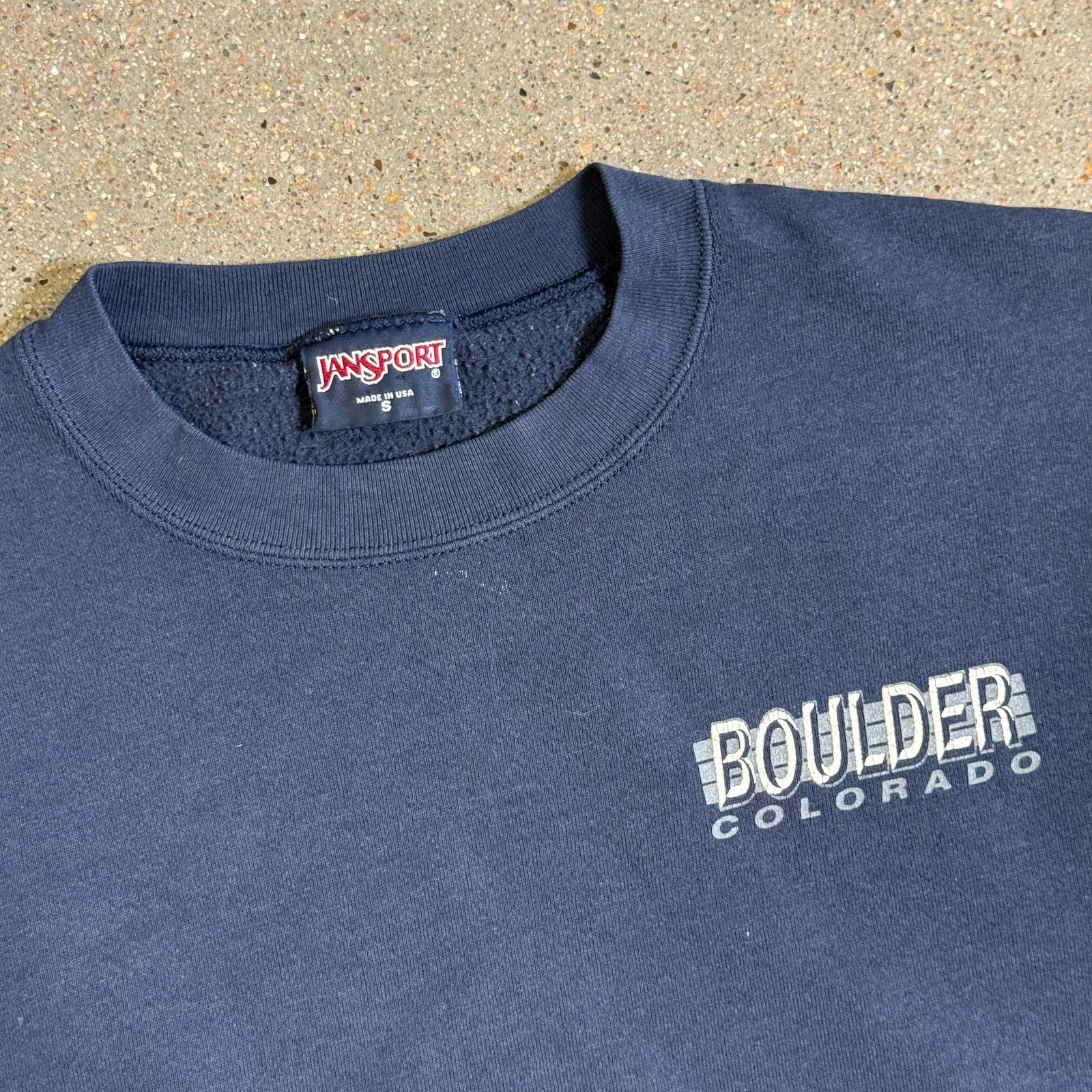 Jansport Vtg Jansport Boulder CO Crewneck Sweatshirt USA 90s Navy S Size US S / EU 44-46 / 1 - 2 Thumbnail