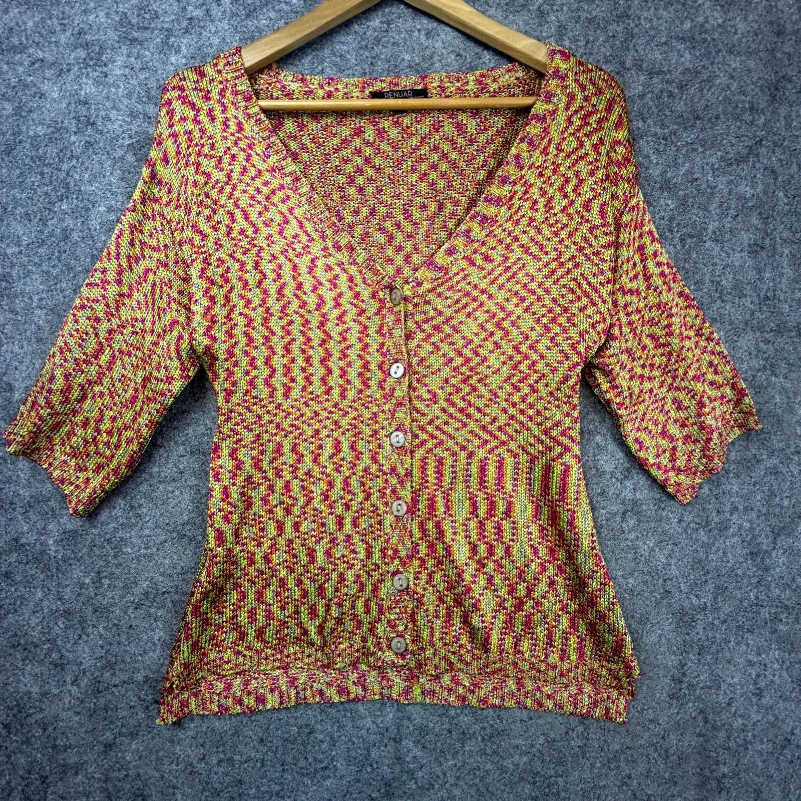 Renuar Renuar Cardigan Sweater Women Small Indie Sleaze Funky Artsy Size S / US 4 / IT 40 - 1 Thumbnail