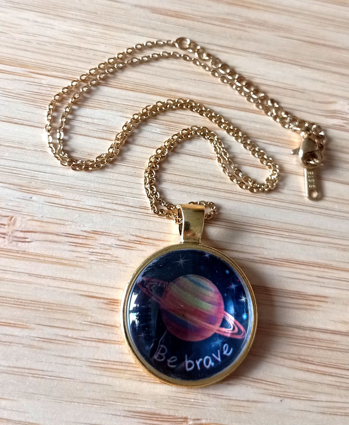 Hysteric Glamour × Japanese Brand × Vintage Punk Tiny Planet Saturn Stainless Steel Gold Necklace Unique Size ONE SIZE - 5 Thumbnail