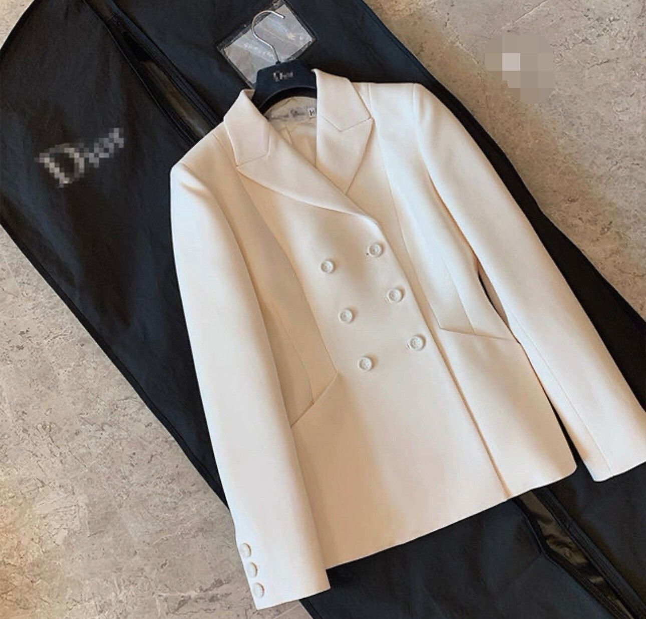 Dior Dior White Double-Breasted Blazer Size XS / US 0-2 / IT 36-38 - 1 Preview