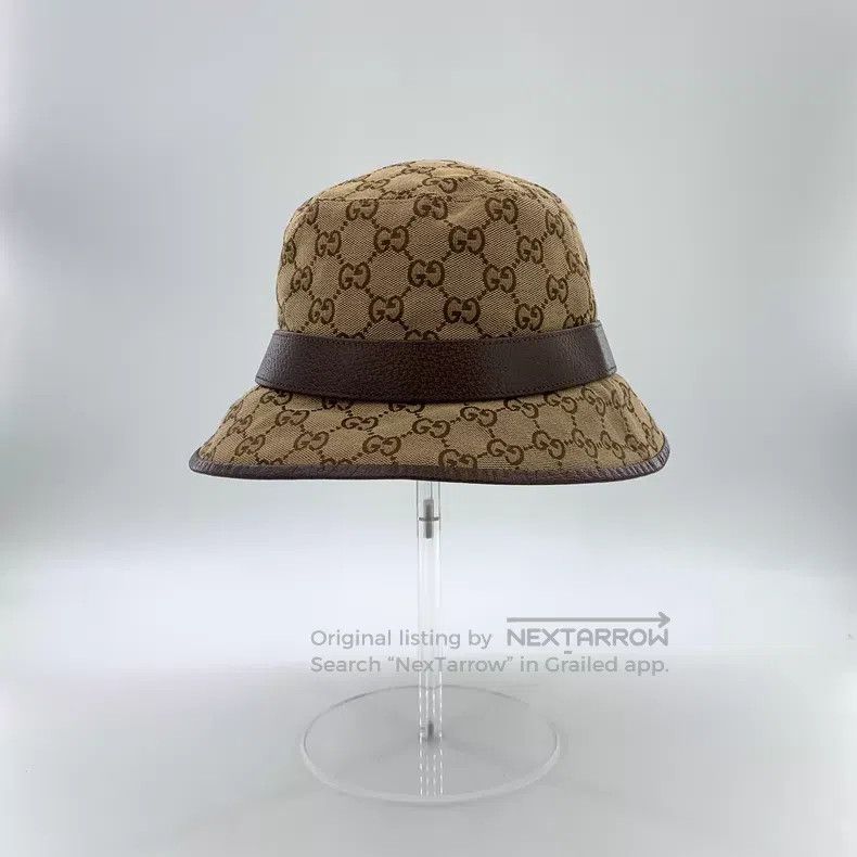 Gucci Gucci Size M Brown logo jacquad full-print cotton casual fi Size ONE SIZE - 4 Thumbnail