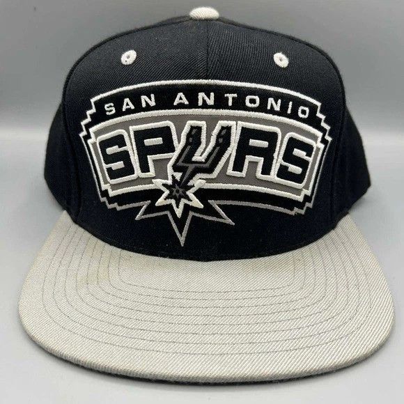 Mitchell & Ness San Antonio Spurs Hat Men Big Logo Embroidered Snap Back Cap Size ONE SIZE - 1 Thumbnail