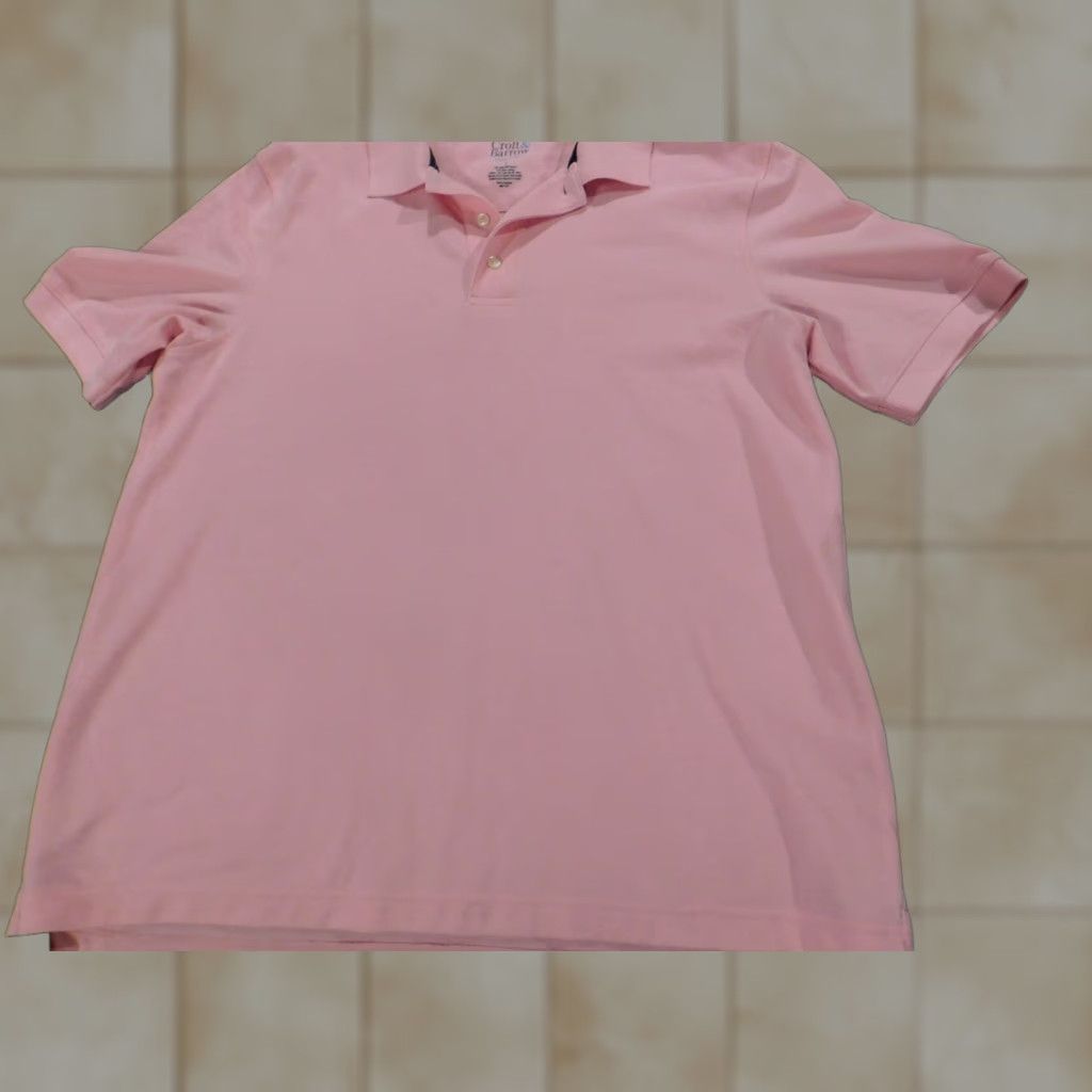 Croft & Barrow Croft & Barrow Polo Shirt Mens L Pink Easy Care Classic Golf Short Sleeve Knit Logo Solid Size US L / EU 52-54 / 3 - 1 Thumbnail