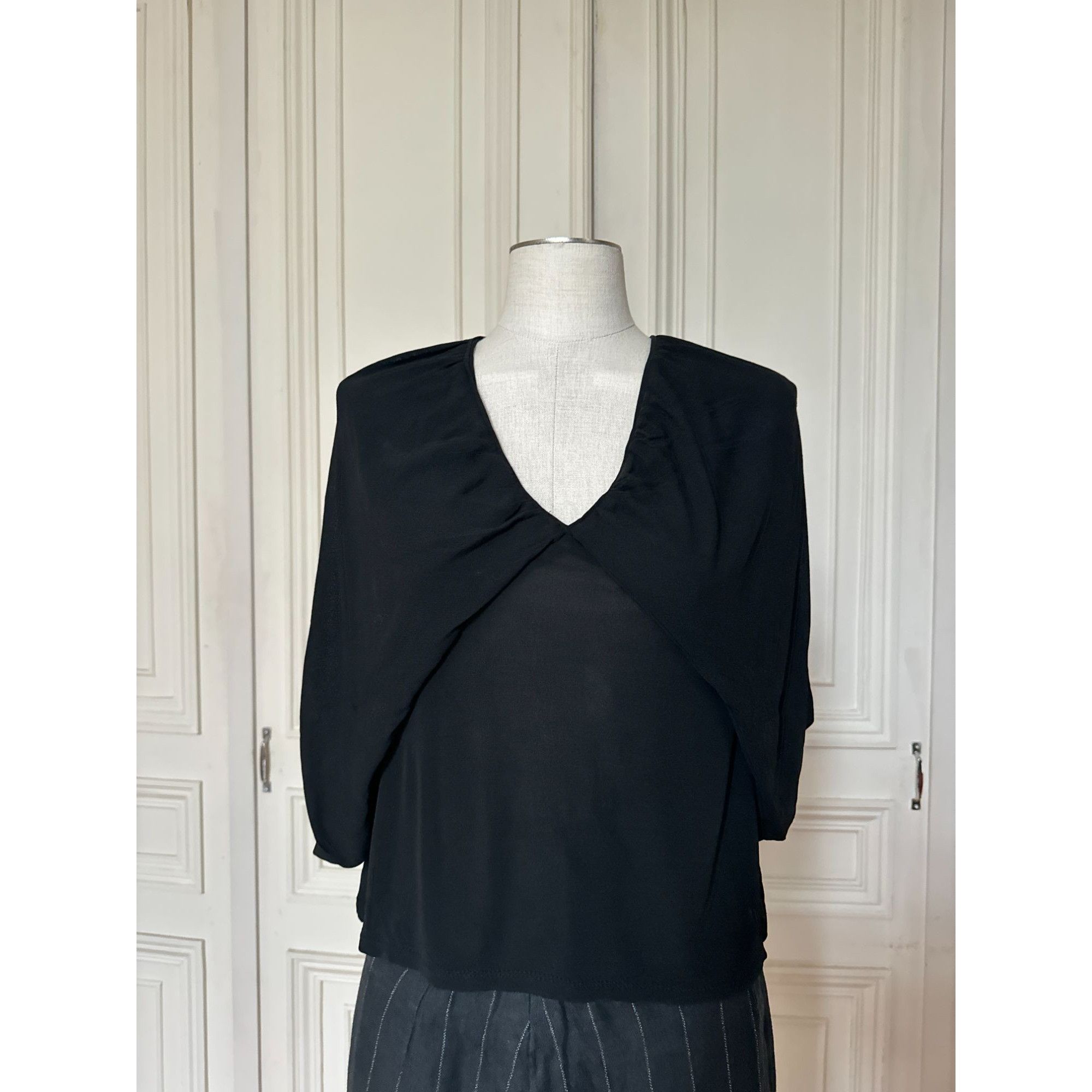 Alexander McQueen Black Viscose Top Size S / US 4 / IT 40 - 1 Thumbnail