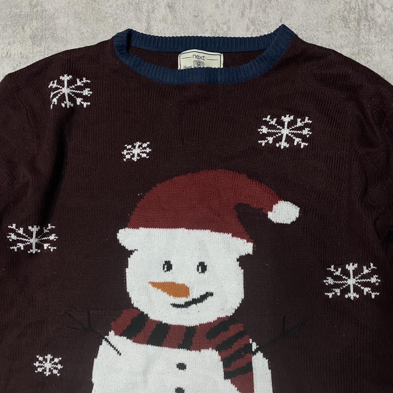 NEXT Brown and blue Next Christmas jumper #festive Size US XXL / EU 58 / 5 - 2 Thumbnail