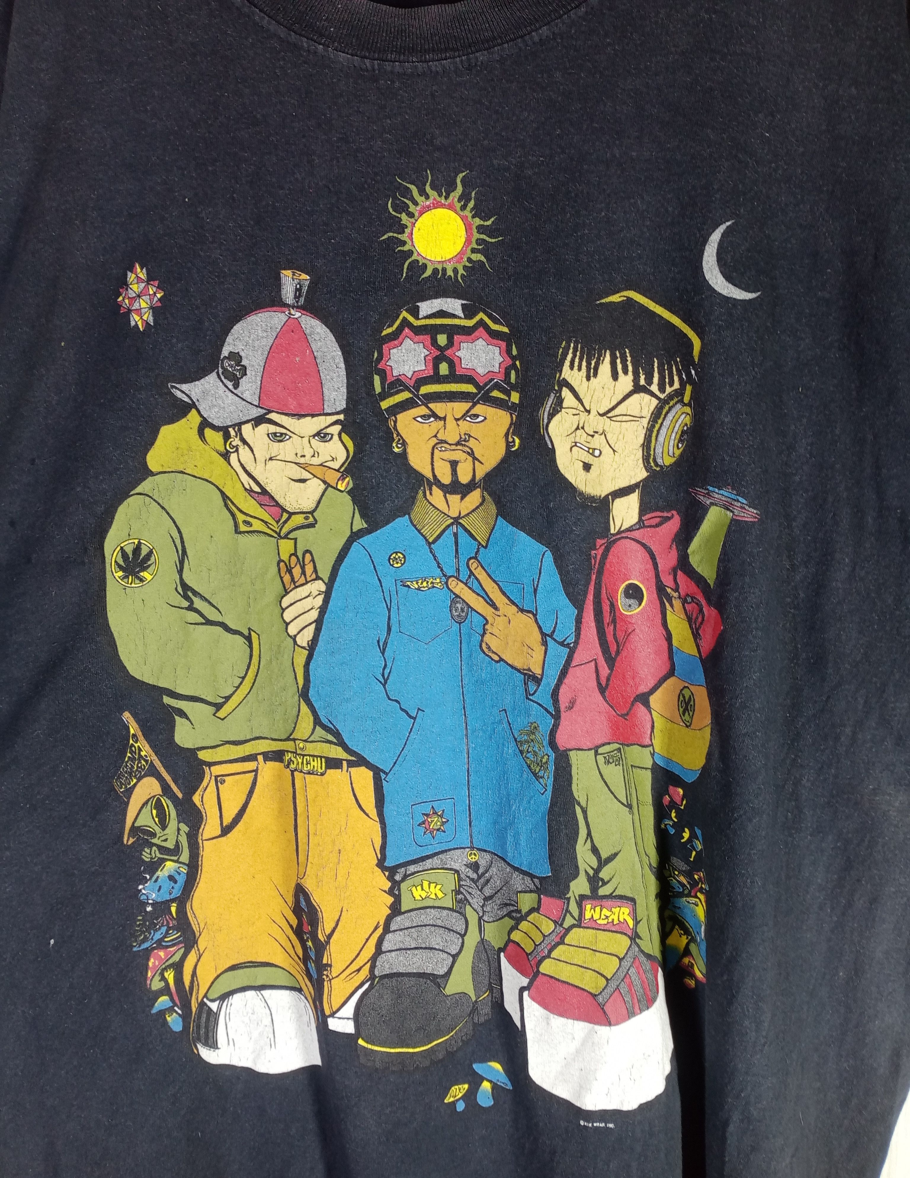 Rap Tees RARE VINTAGE KIK WEAR SKATE HIP HOP TSHIRT Size US XL / EU 56 / 4 - 3 Thumbnail