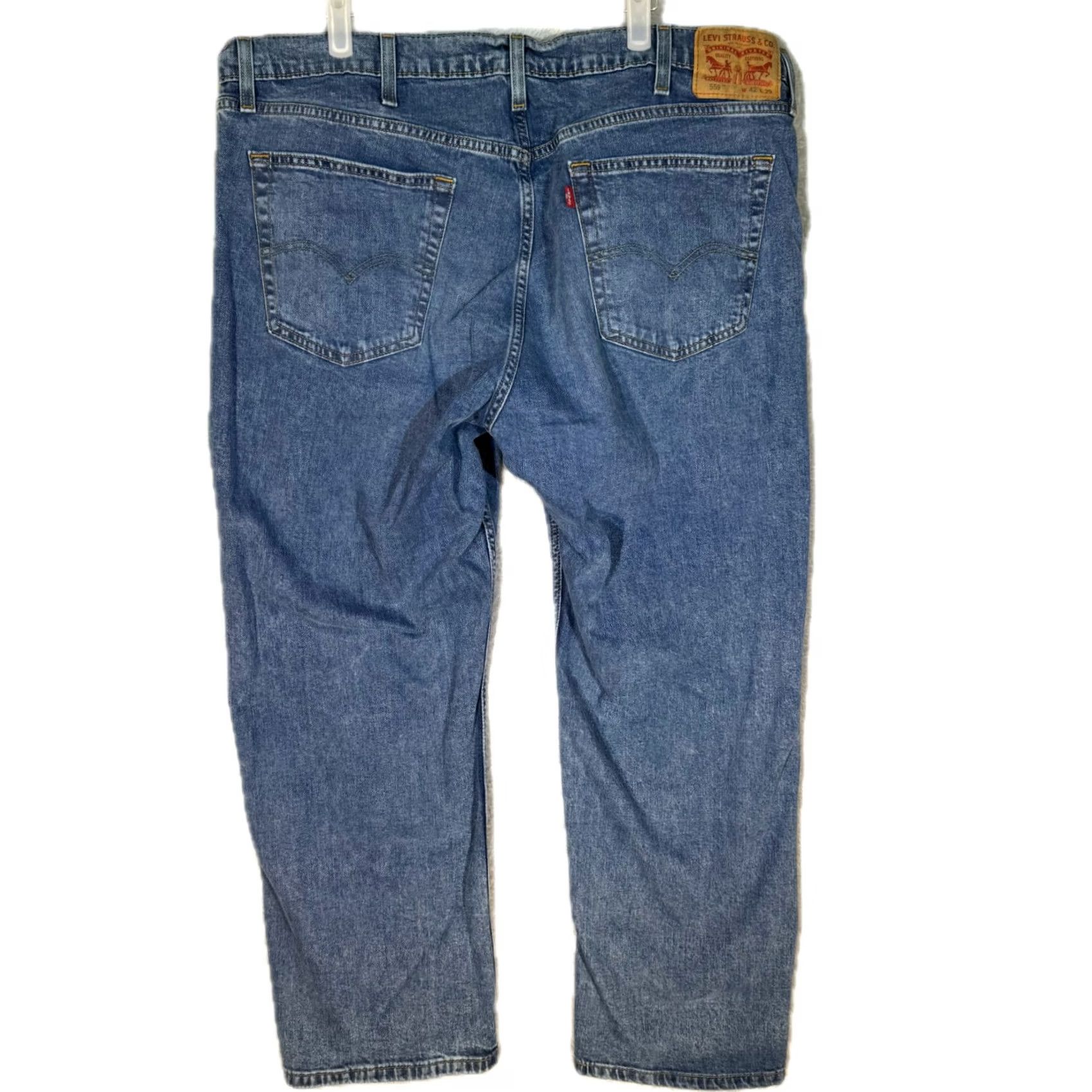 Levi's Levi’s 559 Jeans Men’s 42 x 29 Blue Denim Relaxed Fit High-Rise Straight Leg Jeans Size US 42 / EU 58 - 2 Thumbnail