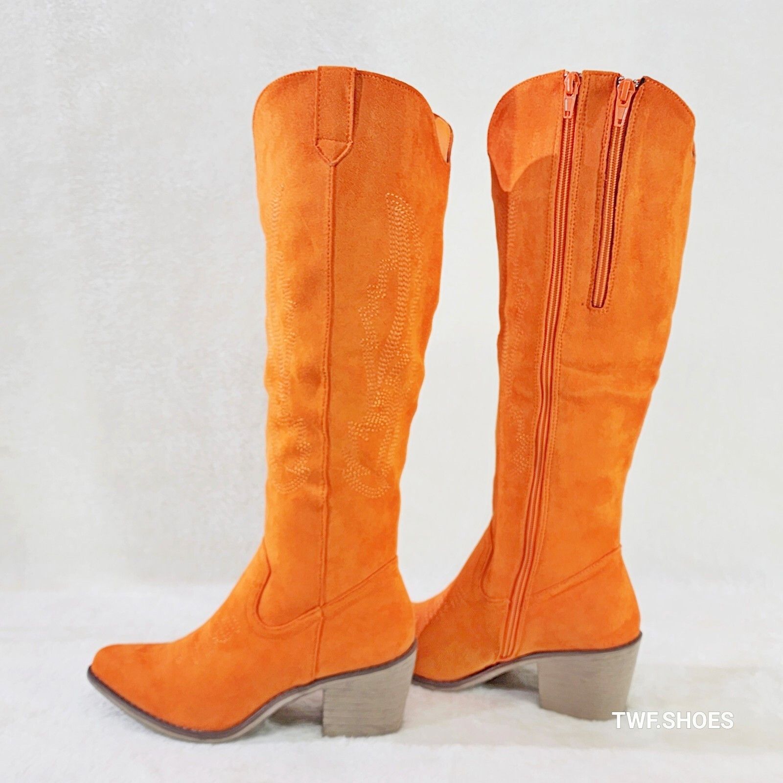 Other Wild Ones Country Western Cowboy Cowgirl Boots Tuck Zipper O Size US 6.5 / IT 36.5 - 3 Thumbnail