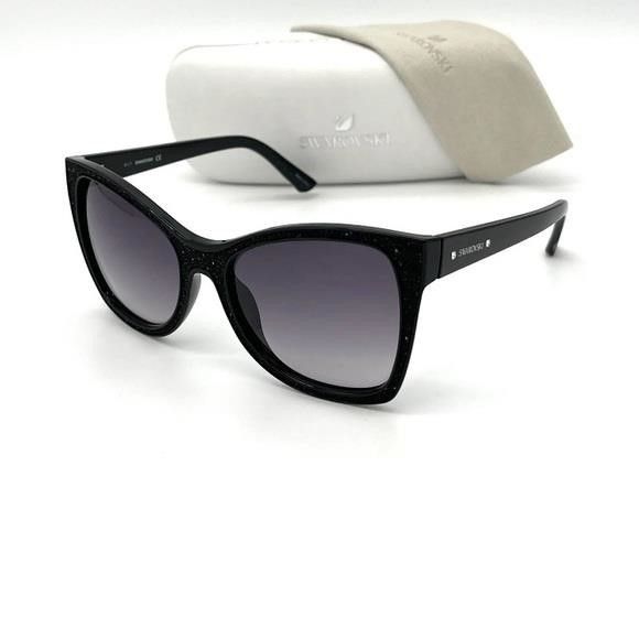 Swarovski SWAROVSKI SK0109 001 Black / Dark Gray 56mm Sunglasses Size ONE SIZE - 6 Thumbnail