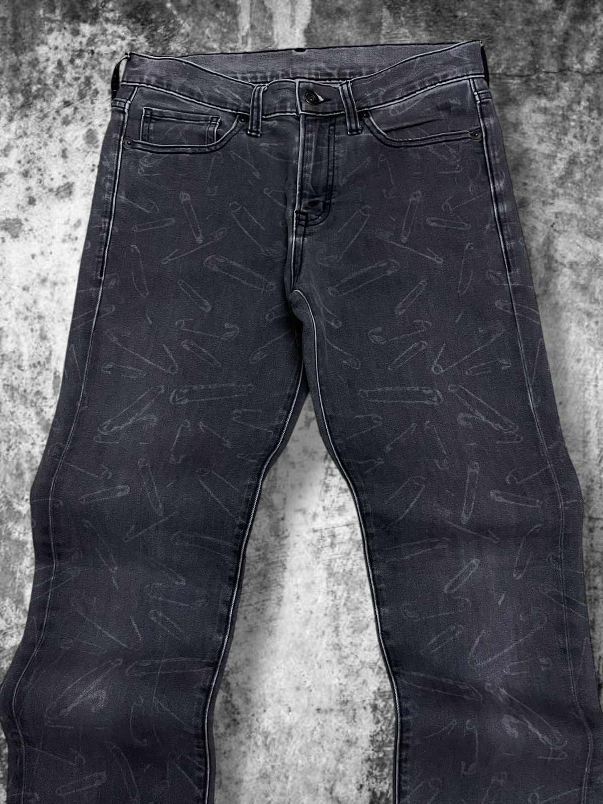 Japanese Brand Vintage 90’s Japan Designer Semantic Safety Pin Punk Denim Size US 29 - 5 Thumbnail