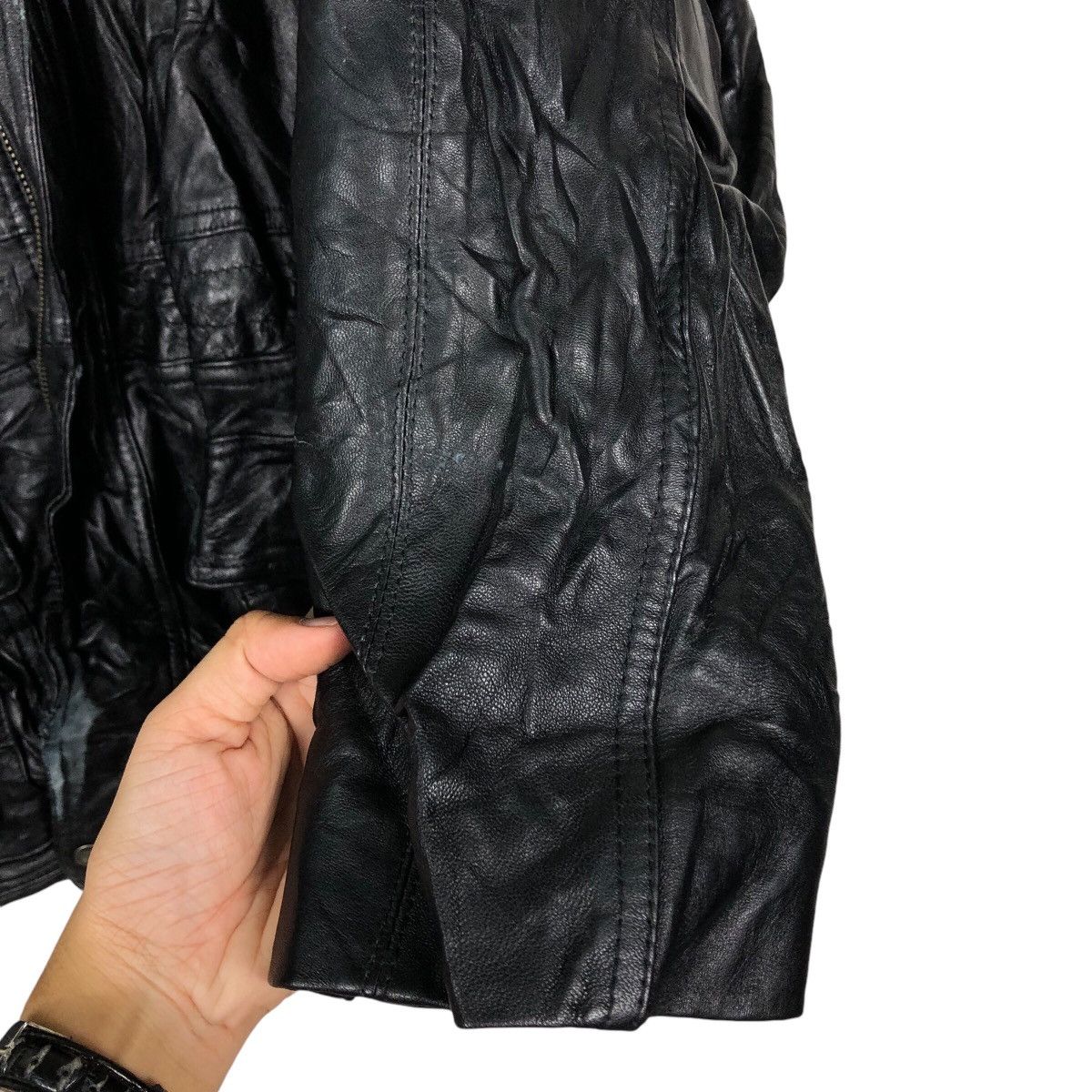 Japanese Brand 📌Vintage Biker Genuine Leather Jacket Vernon Issey Miyake Size US L / EU 52-54 / 3 - 16 Thumbnail