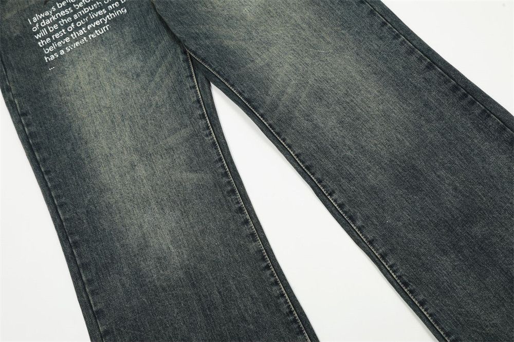Japanese Brand × Jean Washed distressed loose casual straight-leg printed jeans Size US 32 / EU 48 - 7 Thumbnail