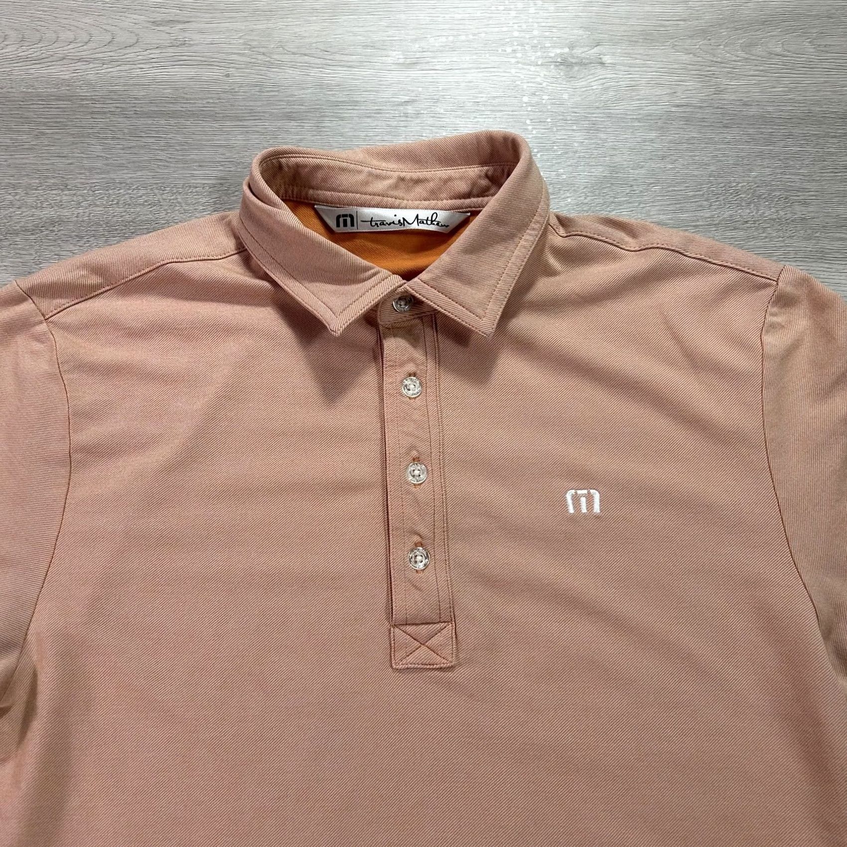TravisMathew Travis Mathew Polo Shirt Mens Large Pink Stretch Golf Short Sleeve Shirt Size US S / EU 44-46 / 1 - 3 Thumbnail