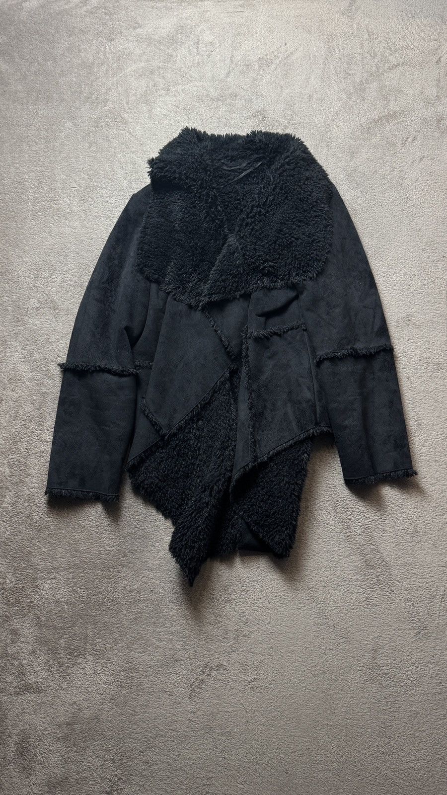 Le Grande Bleu (L.G.B.) Y2K Faux Fur Capes Jacket ifsixwasnine Yohji LGB styled Size US M / EU 48-50 / 2 - 1 Thumbnail