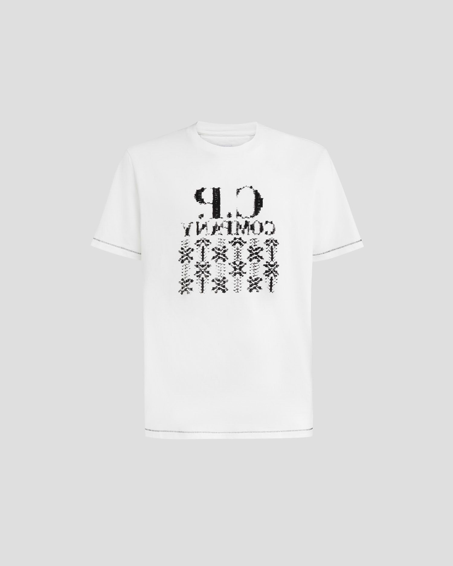 C.P. Company o1y1224 Logo Crewneck T-Shirt in White Size US S / EU 44-46 / 1 - 1 Thumbnail