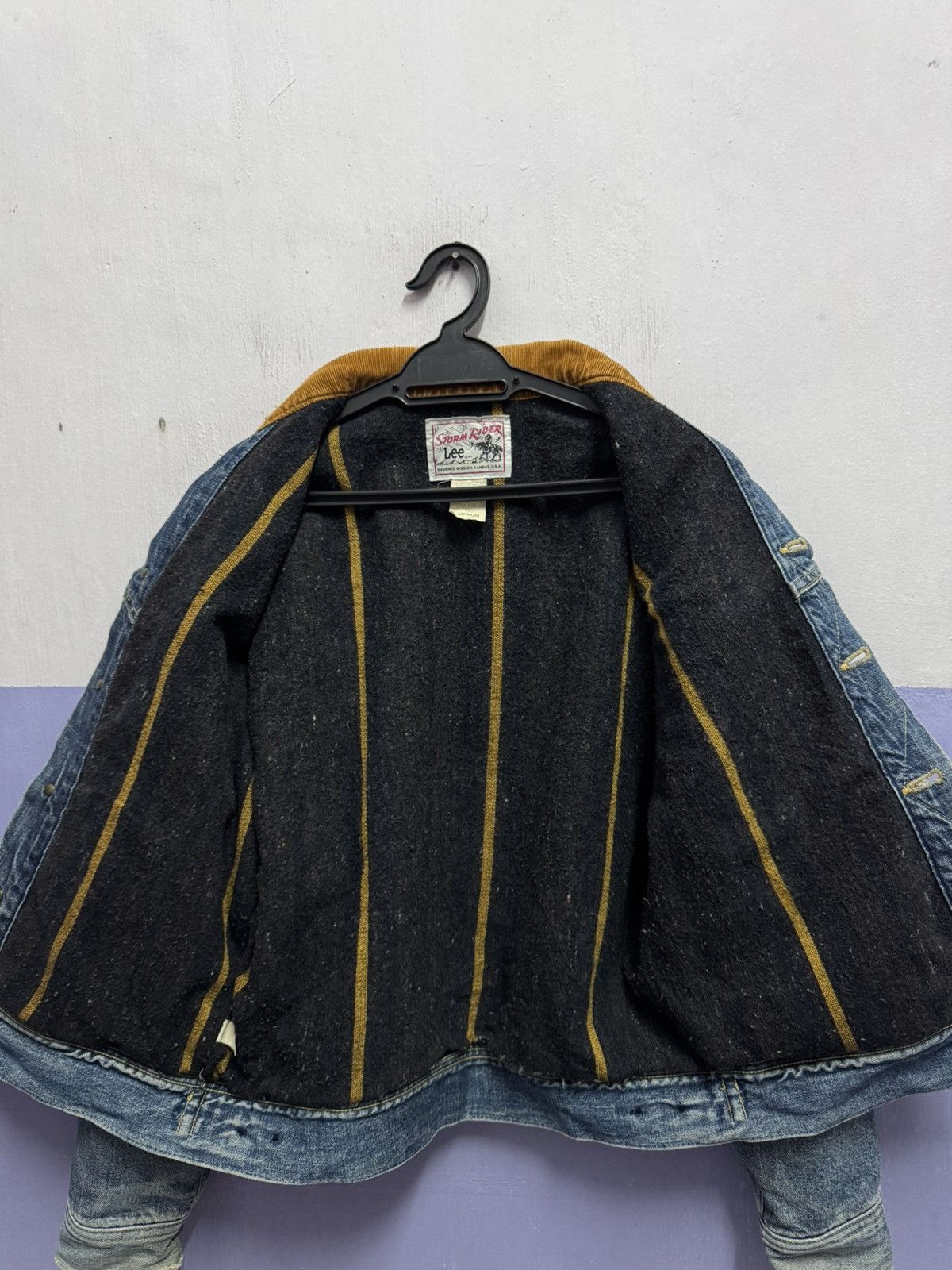 Lee Vintage 70s Lee storm Rider Blanked Linen Denim Jacket Size US M / EU 48-50 / 2 - 7 Thumbnail