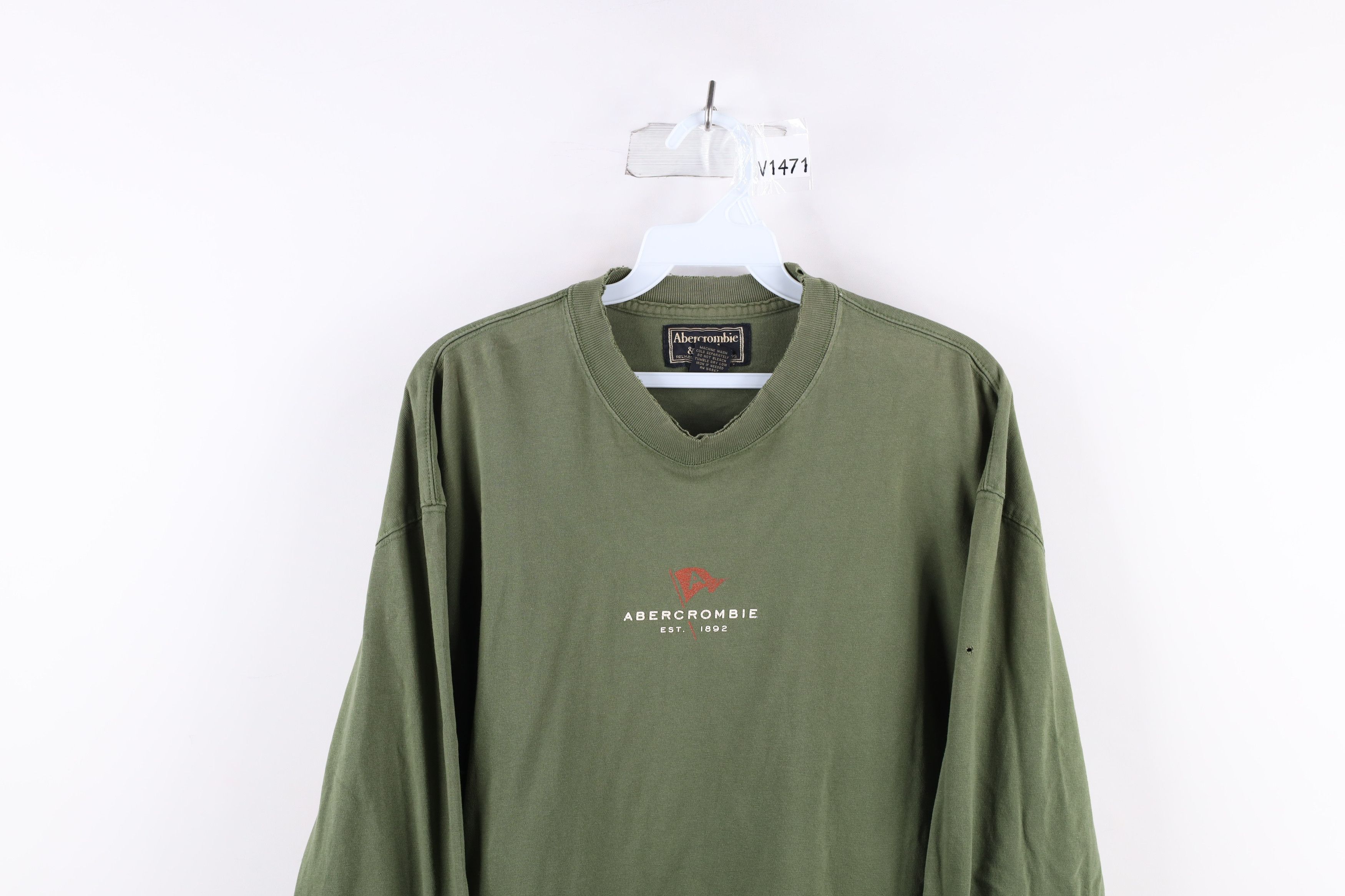 Abercrombie & Fitch × Vintage Vintage 90s Abercrombie & Fitch Long Sleeve T-Shirt Green Size US L / EU 52-54 / 3 - 2 Thumbnail