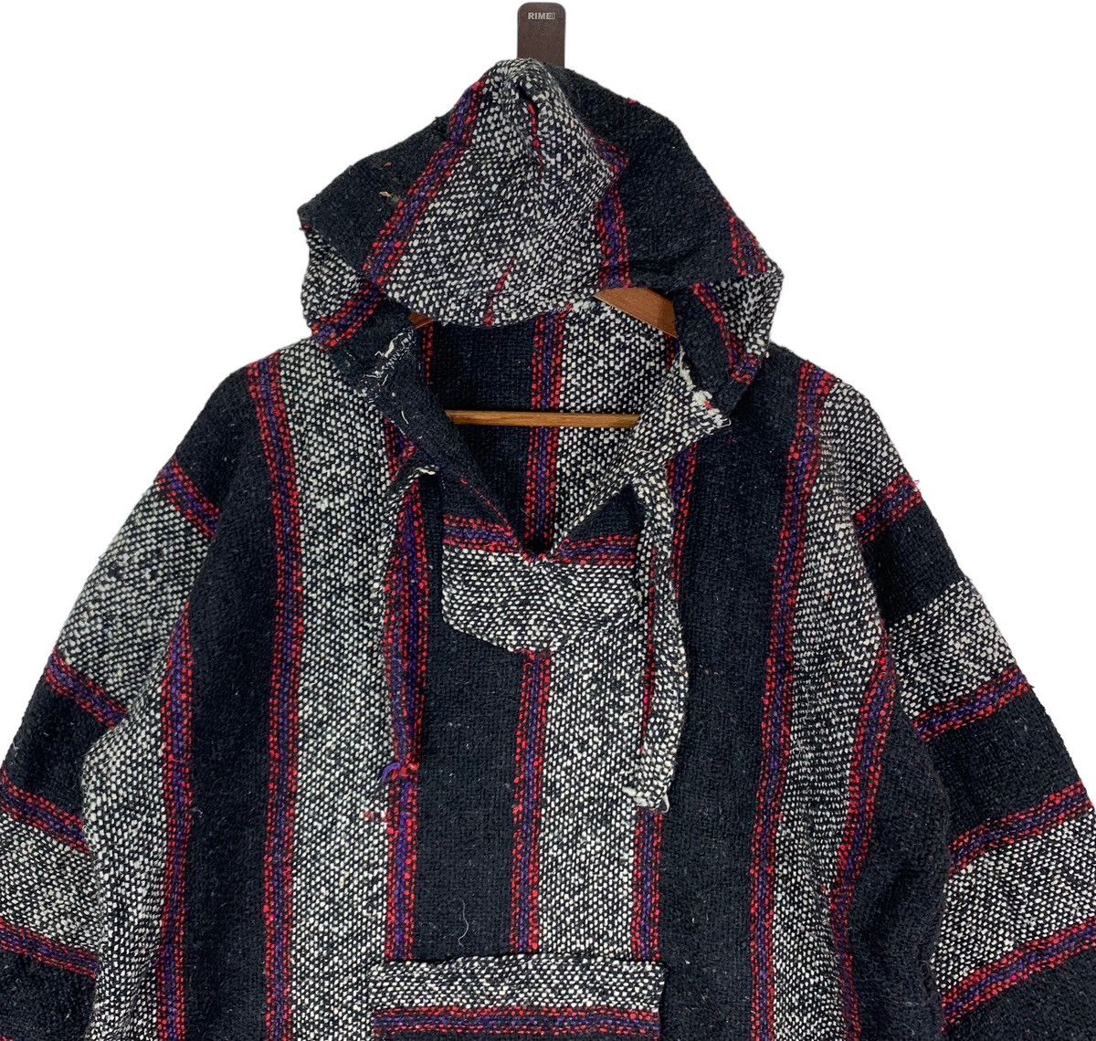 Aztech Mountain × Native × Vintage VINTAGE BAJA MEXICAN HOODIE KNIT SWEATER Size US L / EU 52-54 / 3 - 3 Thumbnail