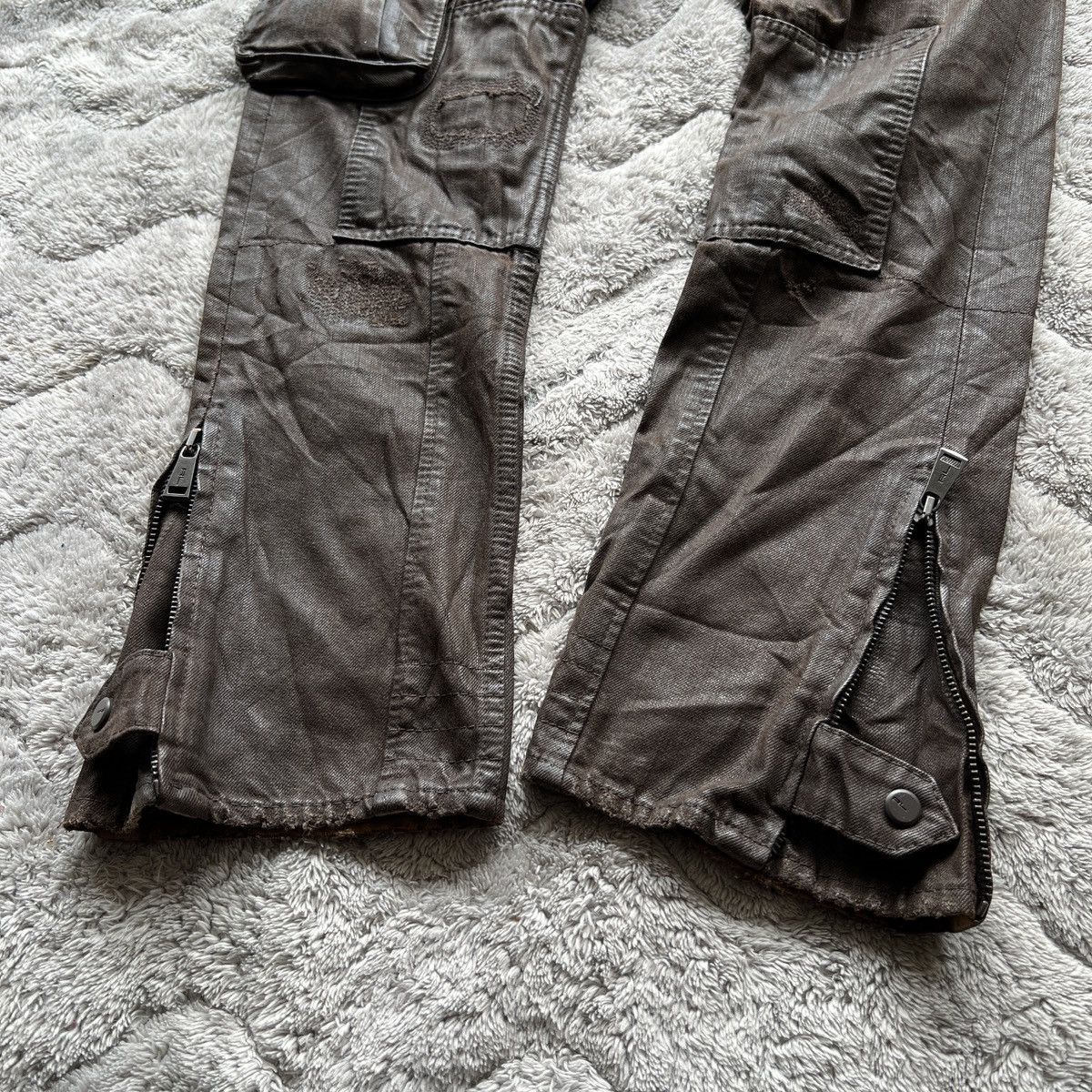 Ralph Lauren 🔥 Ralph Lauren Coated Cargo Pants Brown Tactical Utility Size US 31 - 12 Thumbnail