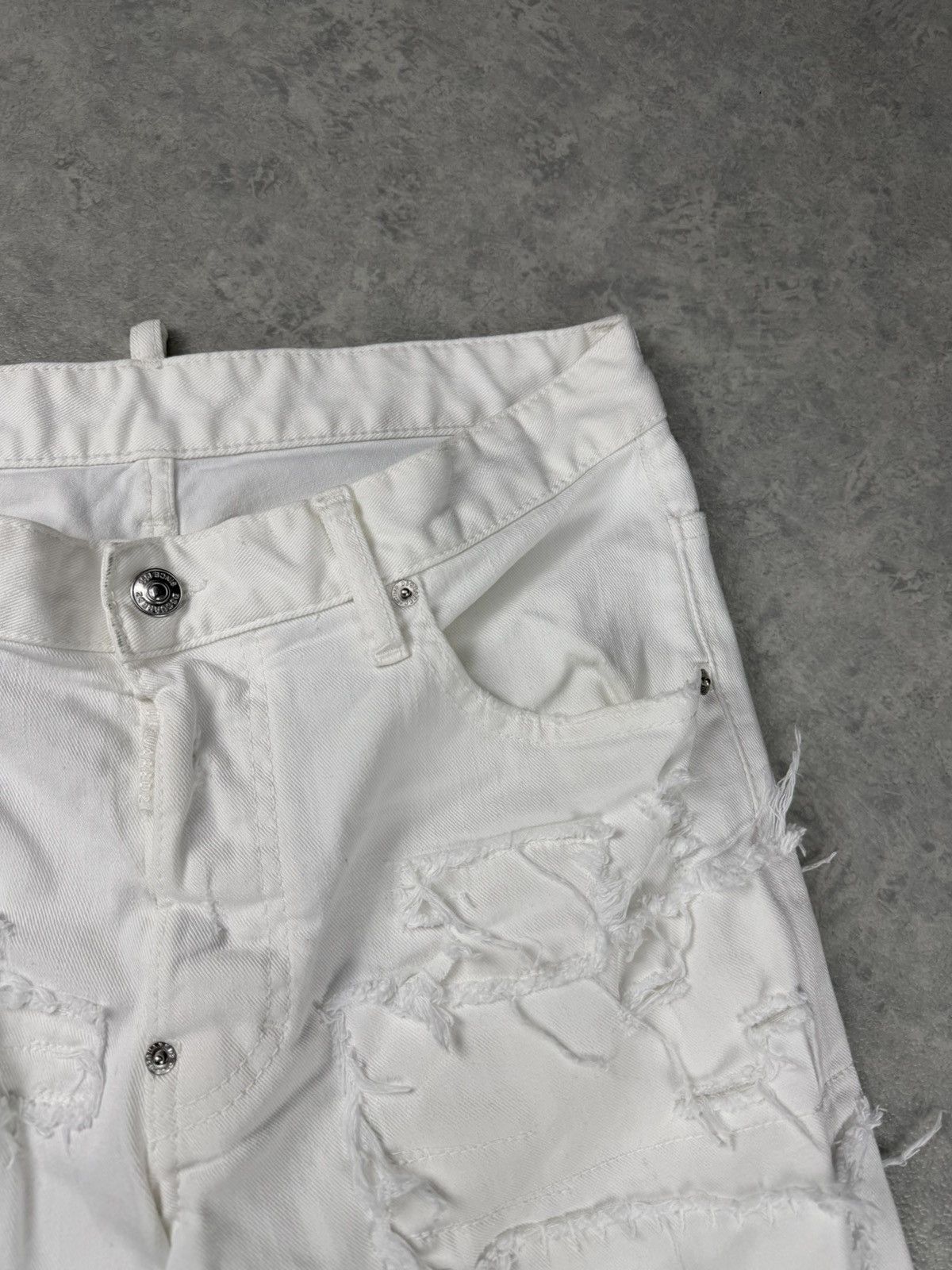 Dsquared2 Dsquared2 Skater Jeans White Distressed Patchwork Size 46 Size US 29 - 5 Thumbnail
