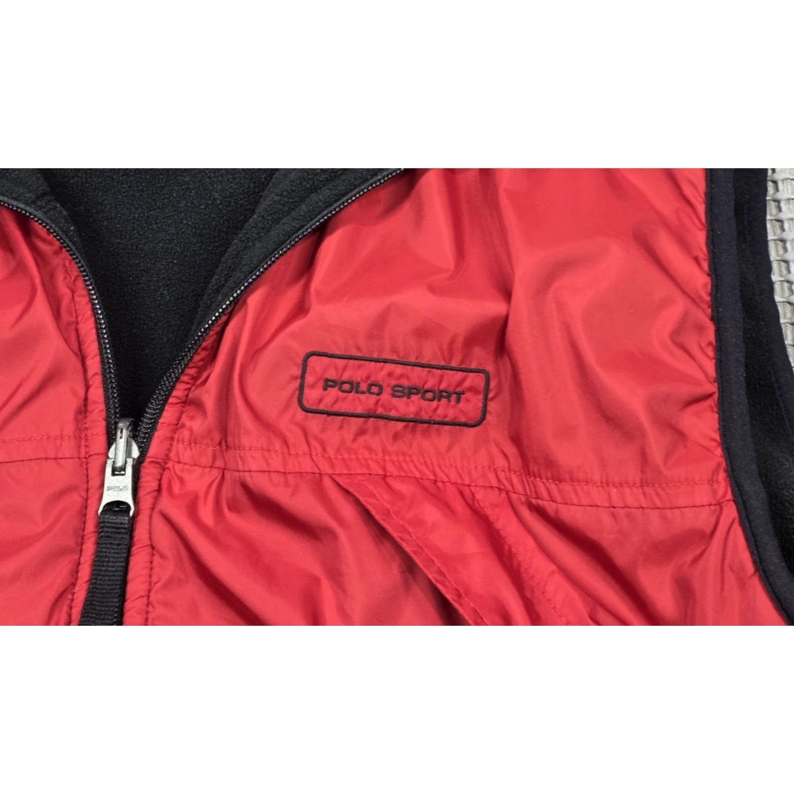 Polo Ralph Lauren VTG Polo Ralph Lauren Polo Sport Vest XL Black Red Reversible Polartec Fleece Fullzip Vest Mens XLT? Size US XL / EU 56 / 4 - 6 Thumbnail