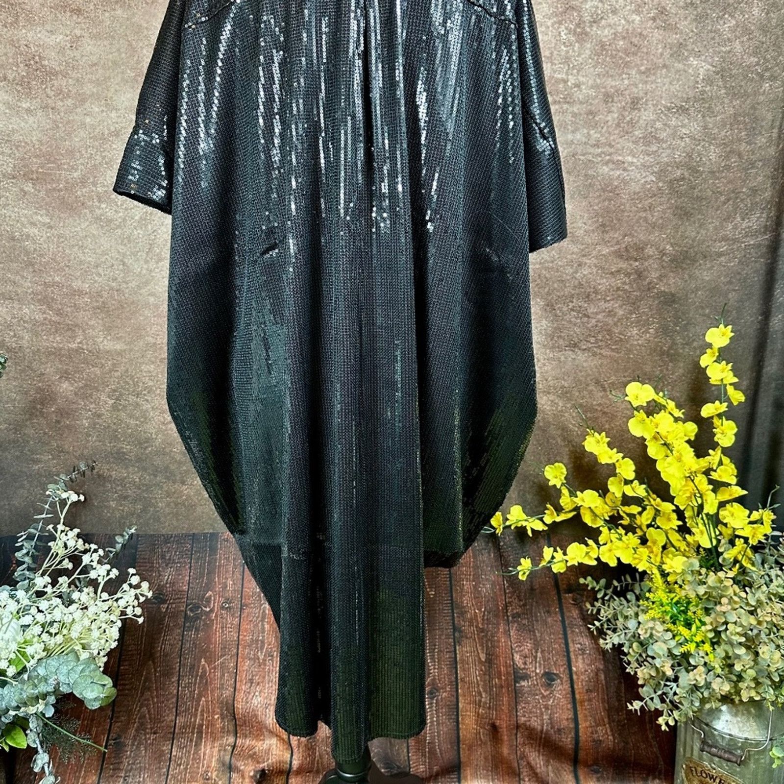 Other Shavonne Dorsey Silvia Sequin Kimono/Topper - Black - size L Size L / US 10 / IT 46 - 12 Thumbnail