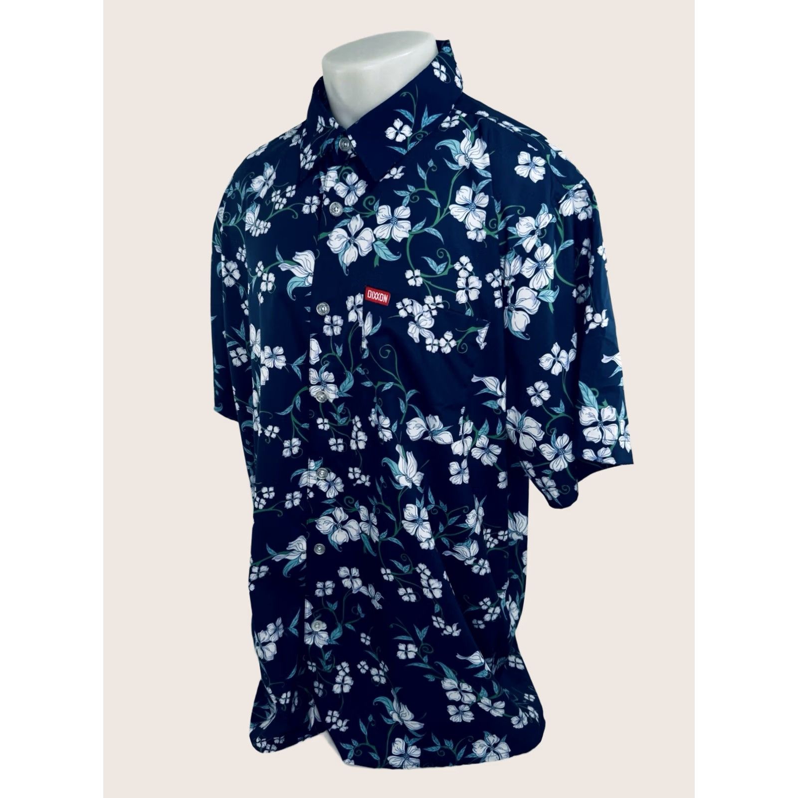 ALOHAS Dixxon Floral Aloha Hawaiian Mens 2XL Shirt Short Sleeve Button-Up Blue 90s Theme Mens Size US XXL / EU 58 / 5 - 1 Thumbnail