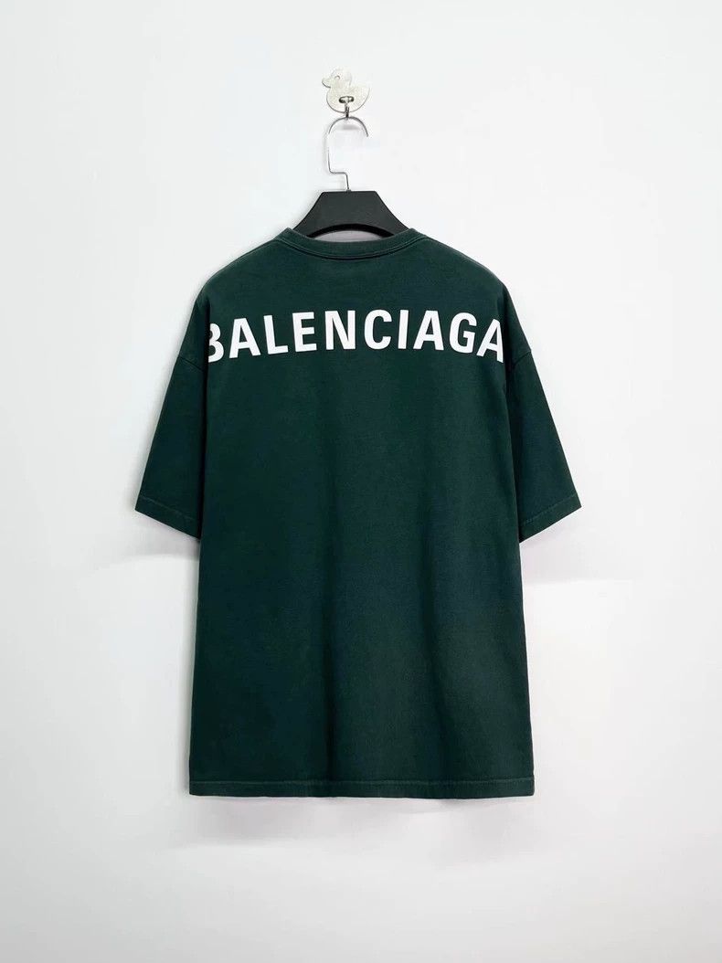 Balenciaga Balenciaga Green Logo Short Sleeve Tee - dmc Size US XS / EU 42 / 0 - 1 Thumbnail