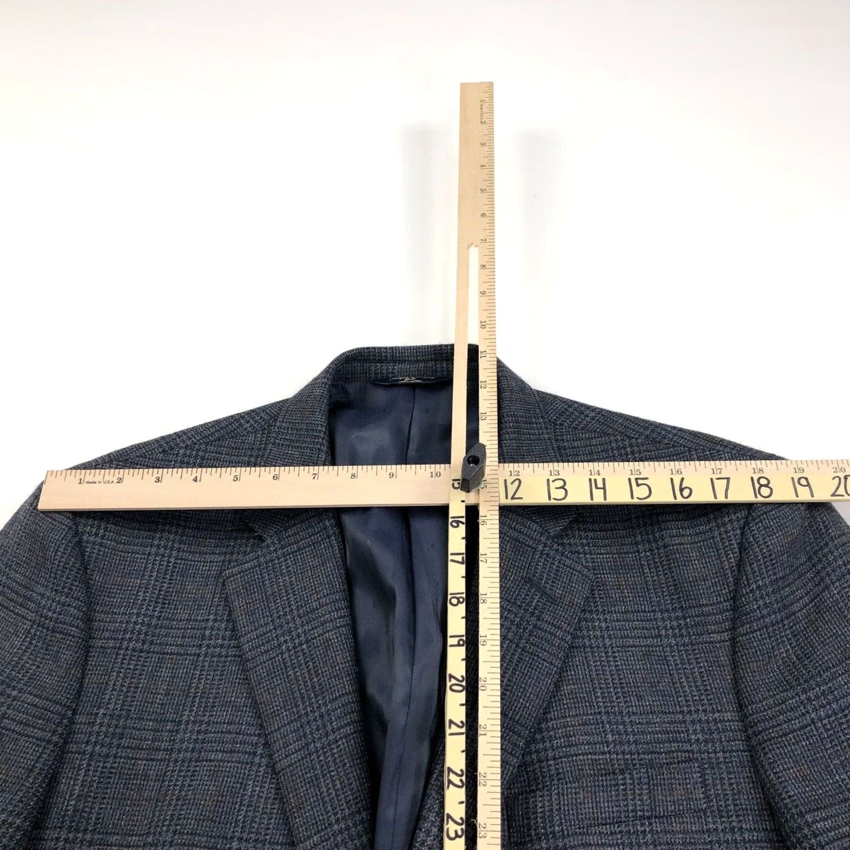 Joseph Joseph & Feiss Gold Houndstooth 42 Long 100% Lambs Wool Sport Coat Jacket Gray Size US XS / EU 42 / 0 - 6 Thumbnail
